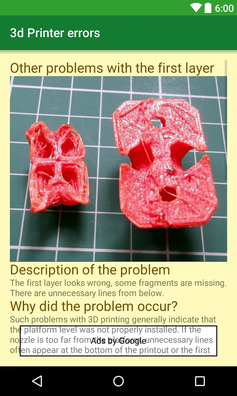 3D printer "printing errors" | Indus Appstore | Screenshot