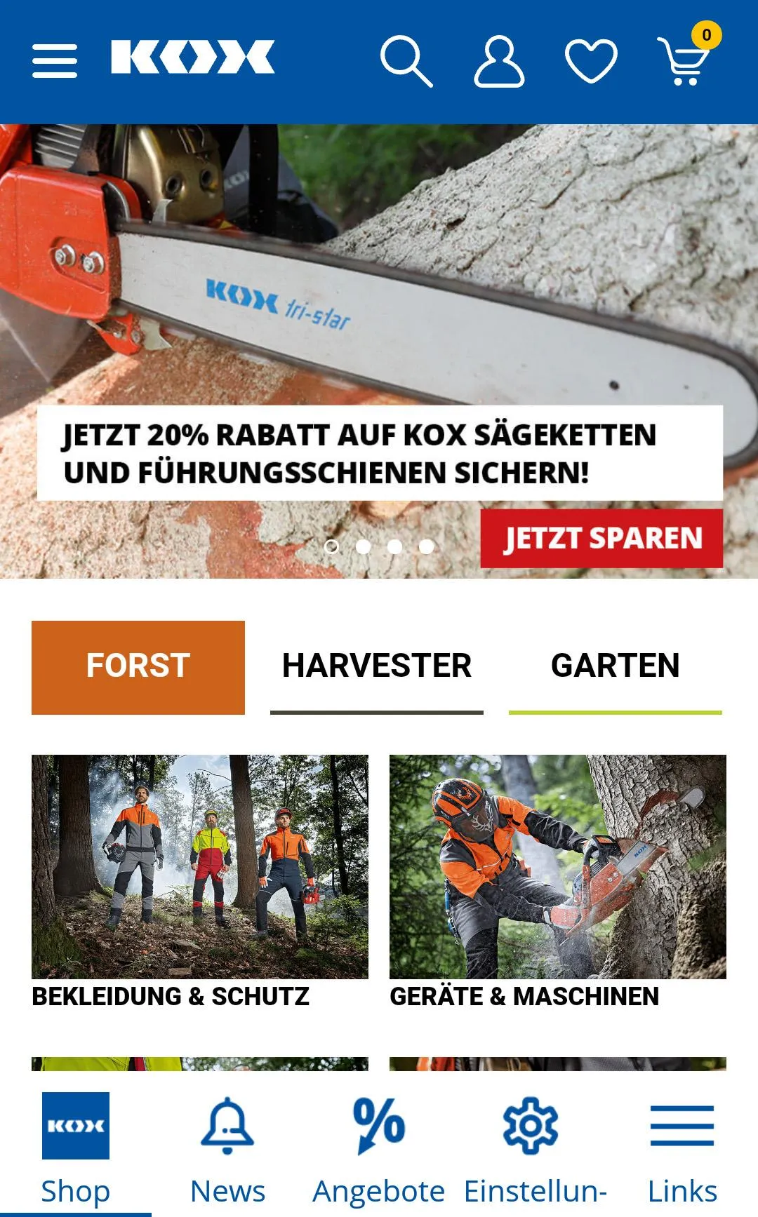 KOX Shop Forst & Garten | Indus Appstore | Screenshot