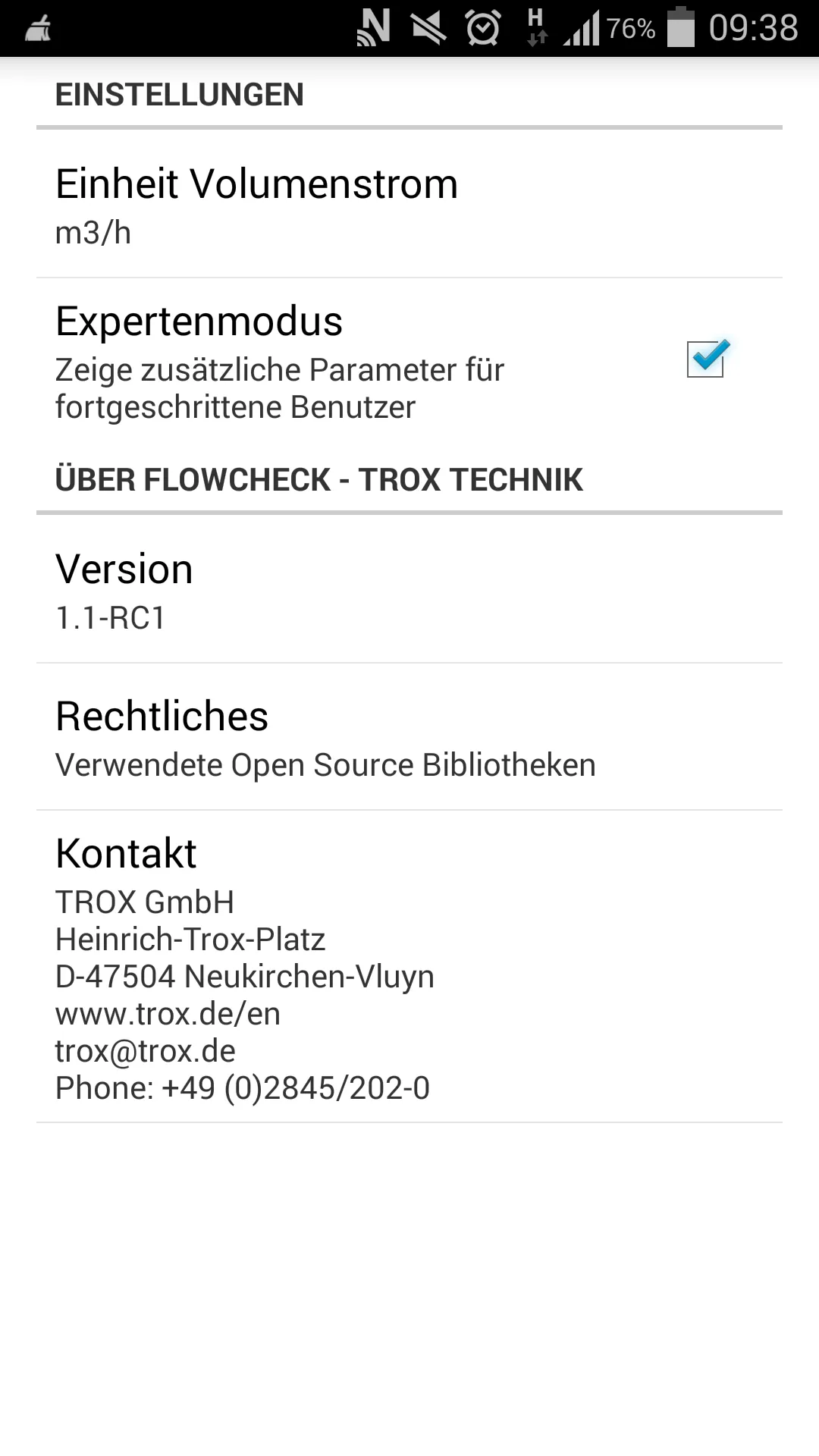 TROX FlowCheck | Indus Appstore | Screenshot