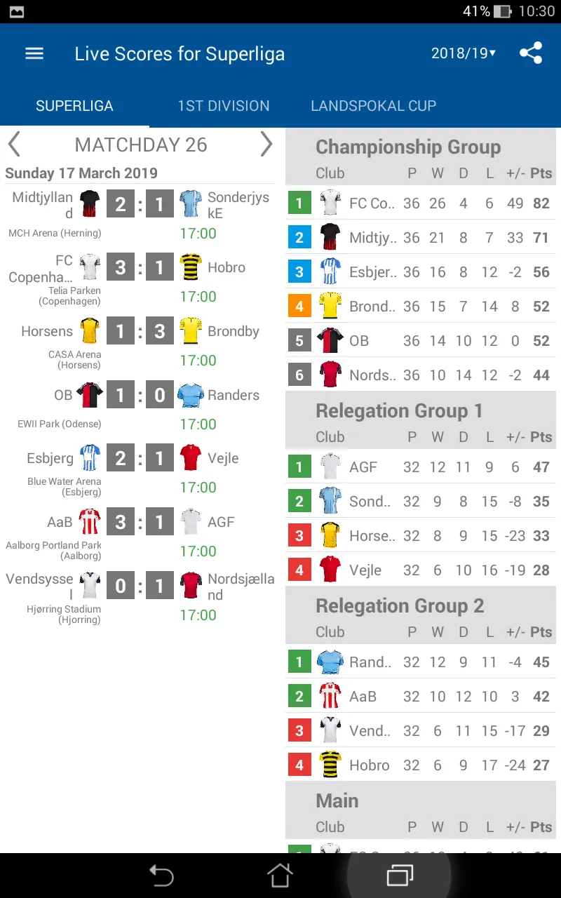 Live Scores for Superliga 2025 | Indus Appstore | Screenshot