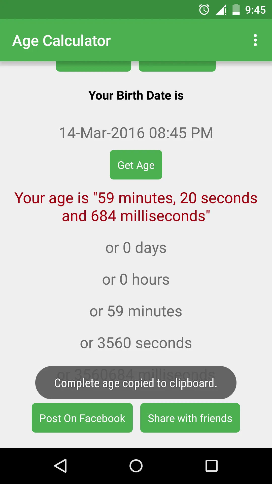 Age Calculator | Indus Appstore | Screenshot