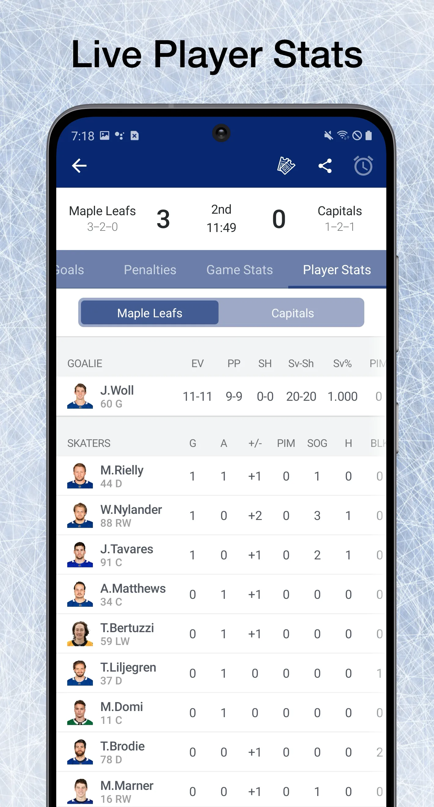 Scores App: NHL Hockey Scores | Indus Appstore | Screenshot