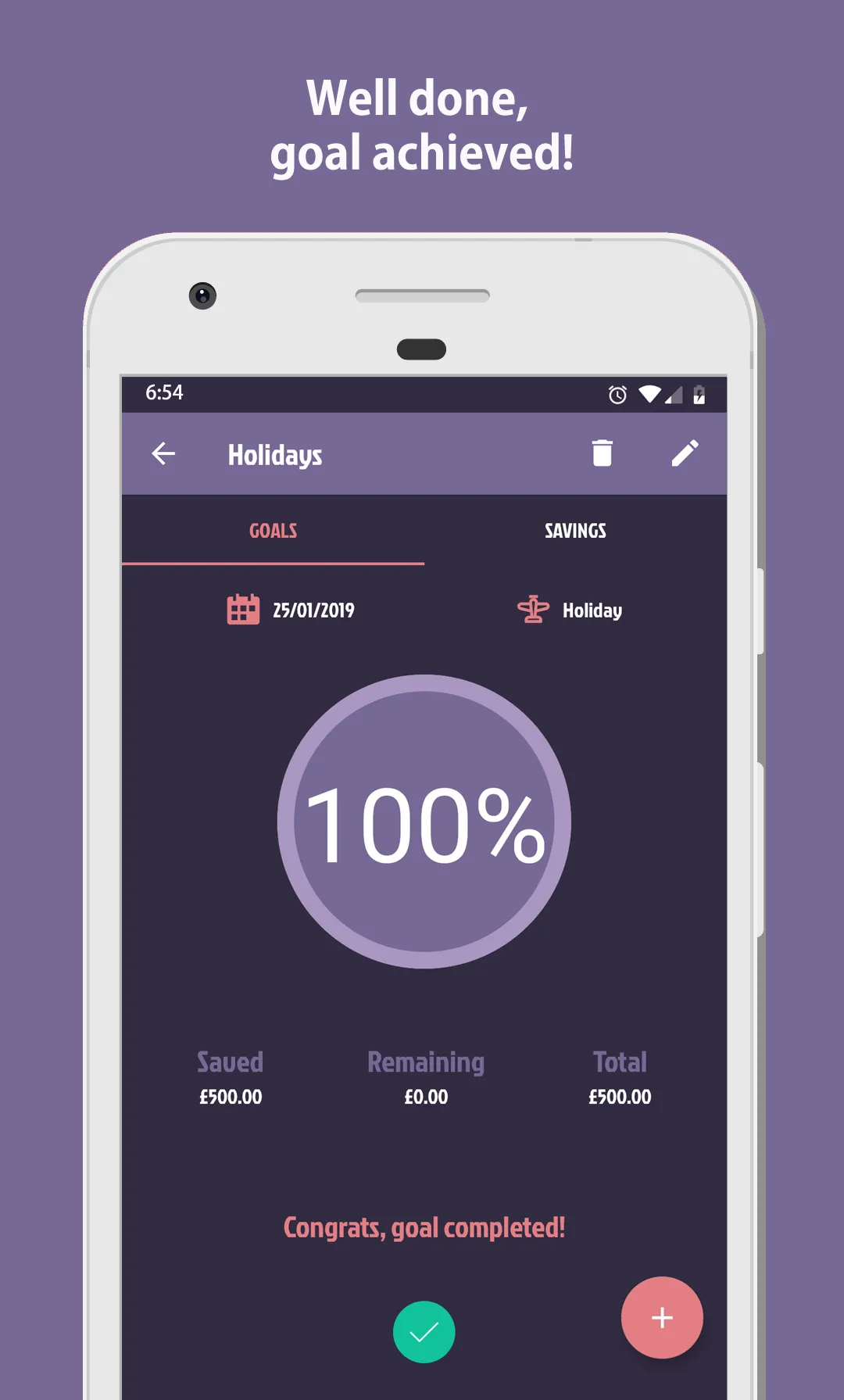 SavePal: Savings goals tracker | Indus Appstore | Screenshot