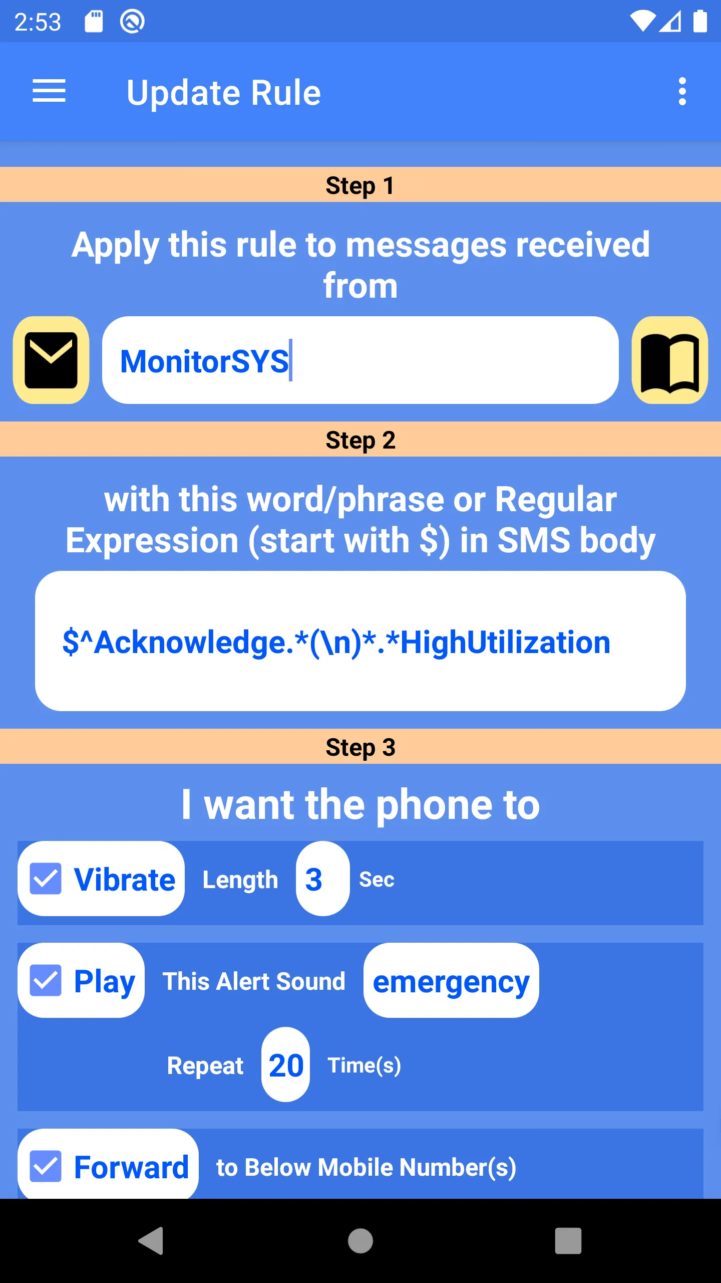 SMS Rules Messages and alerts | Indus Appstore | Screenshot