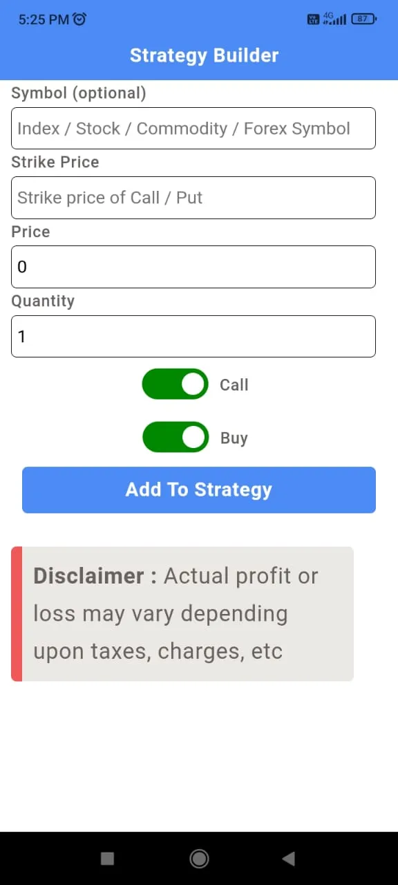 Option Strategy Builder | Indus Appstore | Screenshot