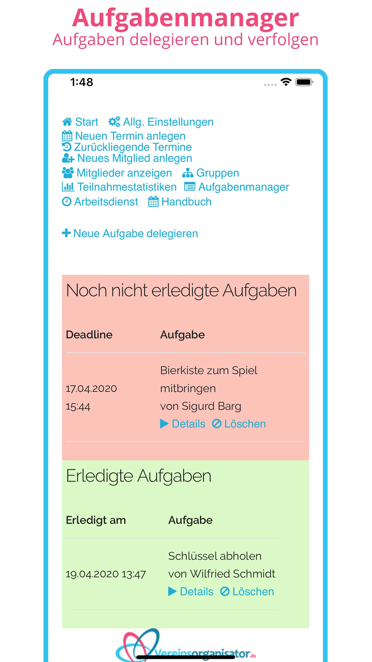 Vereinsorganisator - Termine e | Indus Appstore | Screenshot