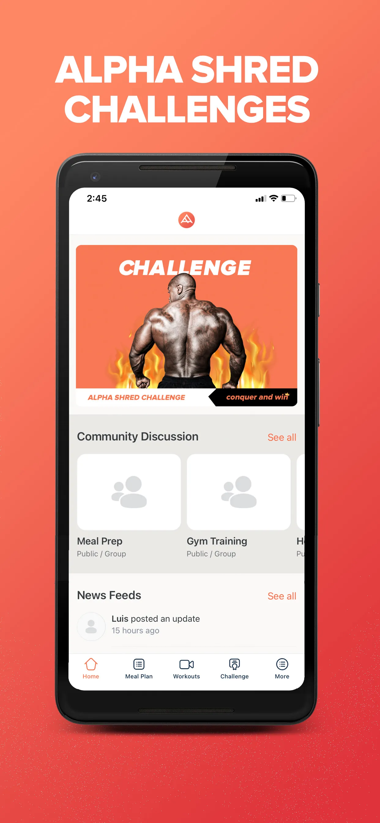 Alpha Shred Fitness Challenge | Indus Appstore | Screenshot