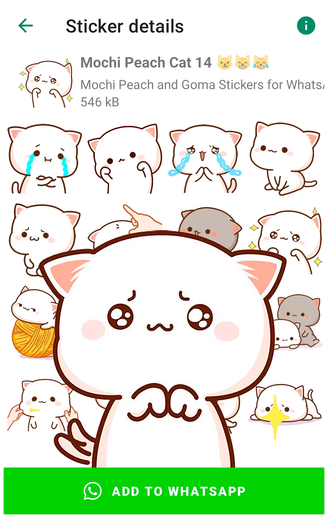 Mochi Cat Stickers WASticker | Indus Appstore | Screenshot