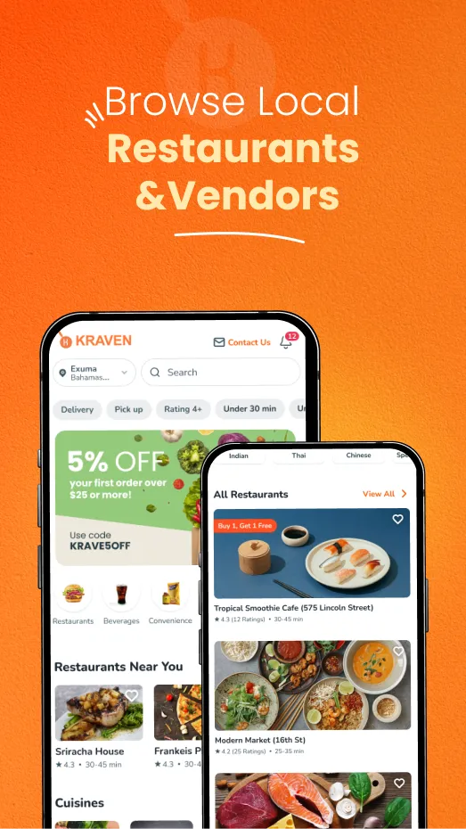 KRAVEN: Food Delivery | Indus Appstore | Screenshot