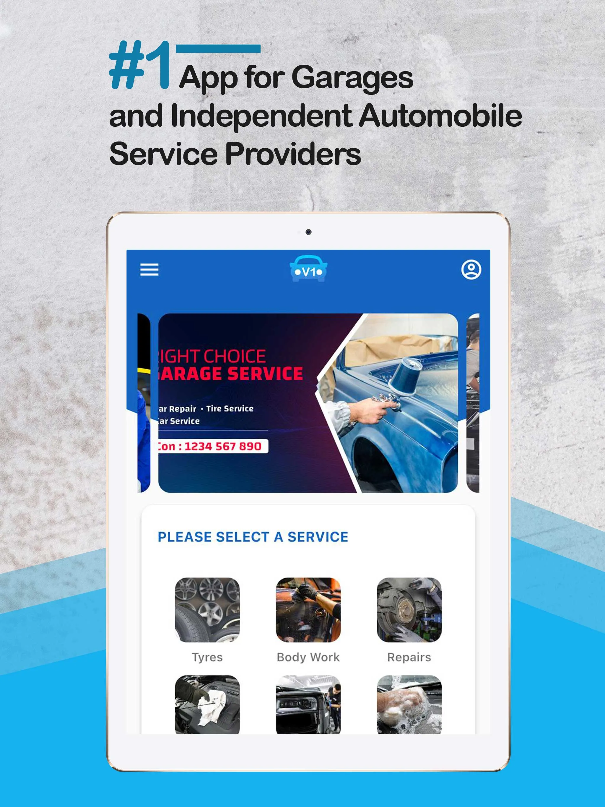 V1 Garage Service Repair Clean | Indus Appstore | Screenshot