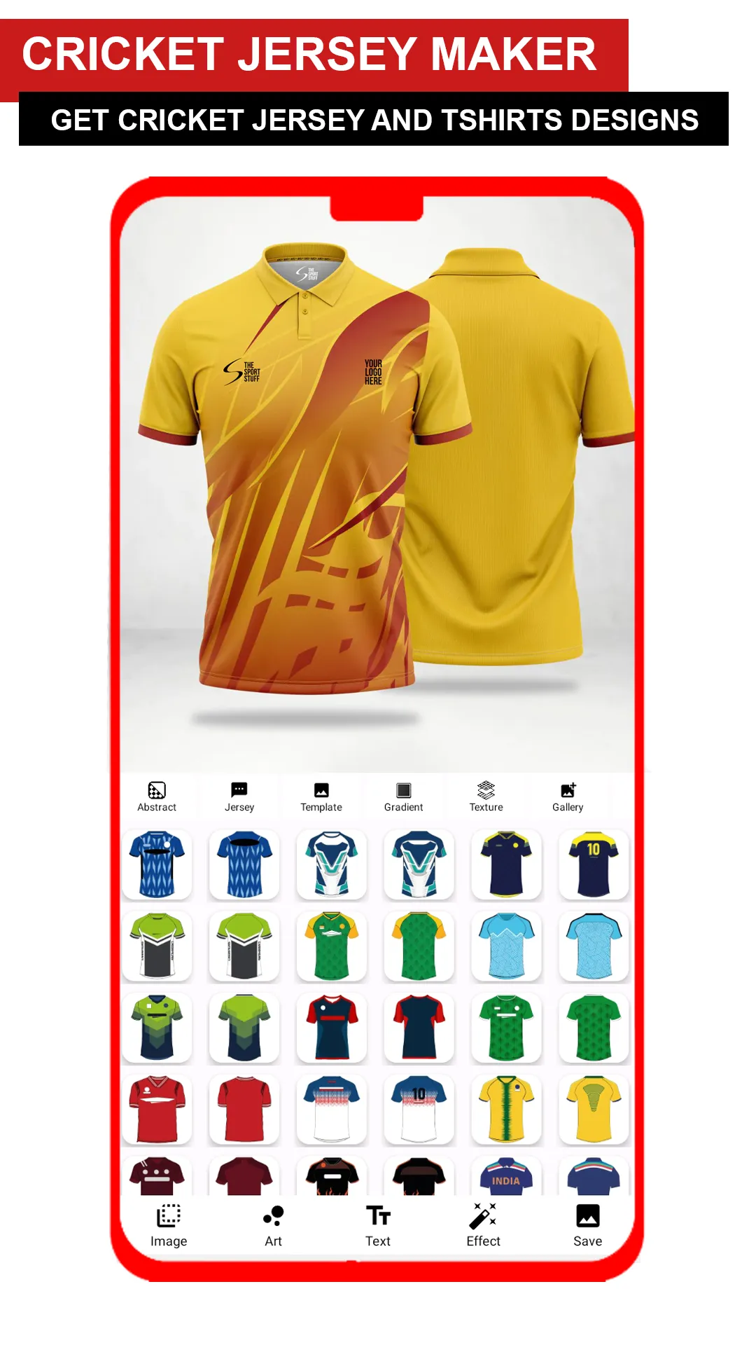 Cricket Jersey Maker | Indus Appstore | Screenshot