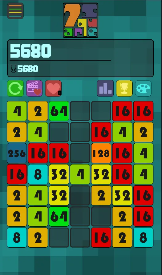 7 Square - Number Merge Puzzle | Indus Appstore | Screenshot