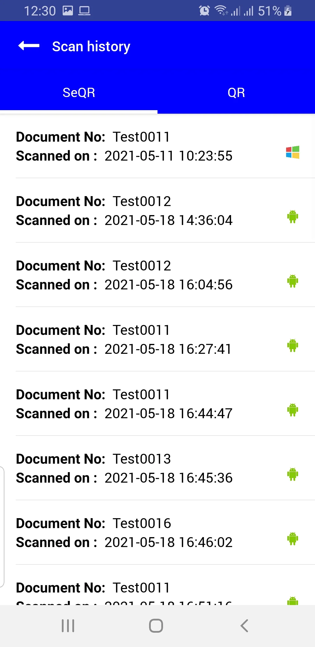 SeQRDoc Demo Scan | Indus Appstore | Screenshot