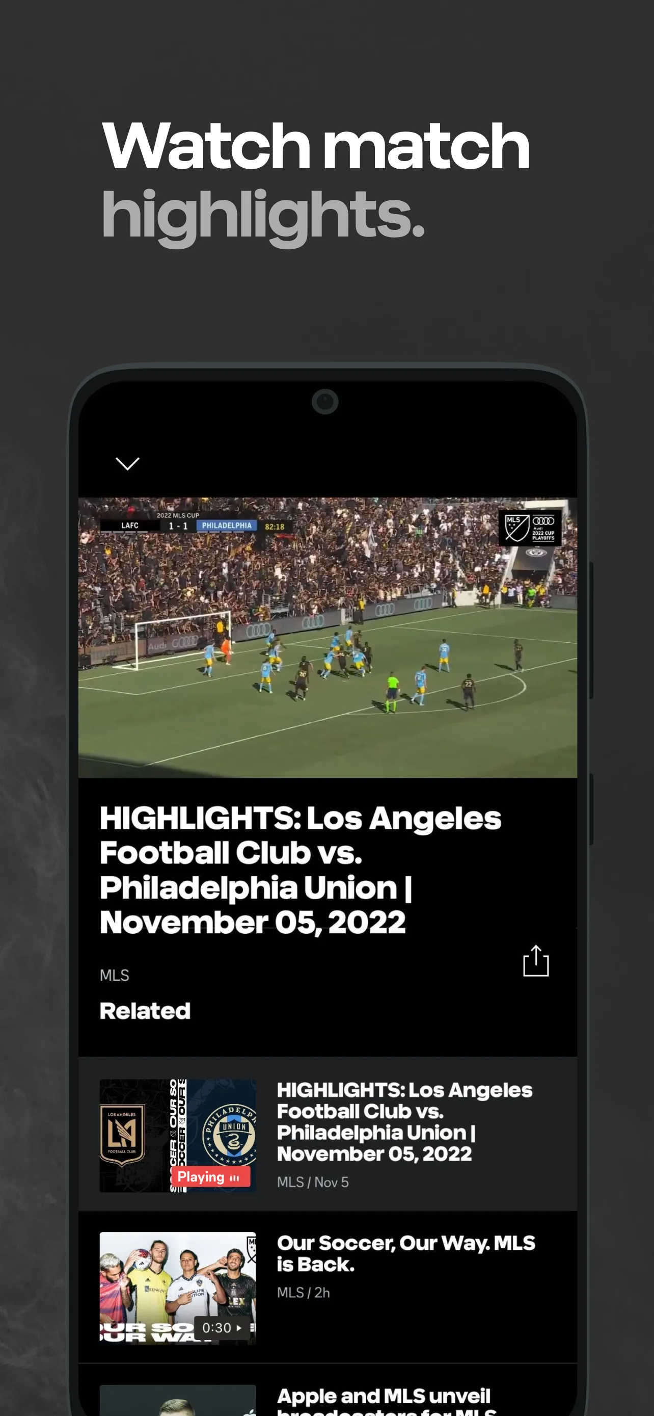 MLS: Live Soccer Scores & News | Indus Appstore | Screenshot