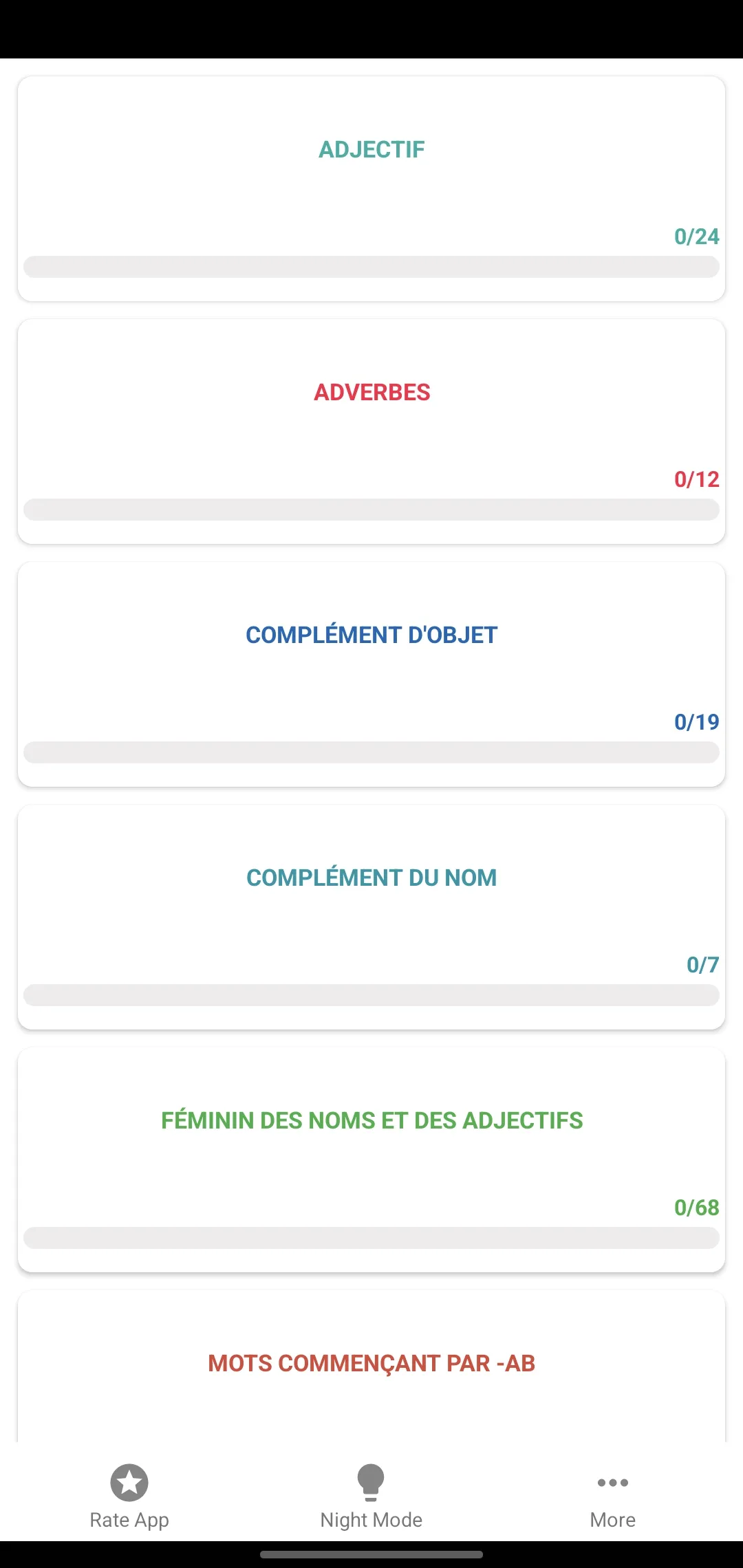 French Grammar Test | Indus Appstore | Screenshot