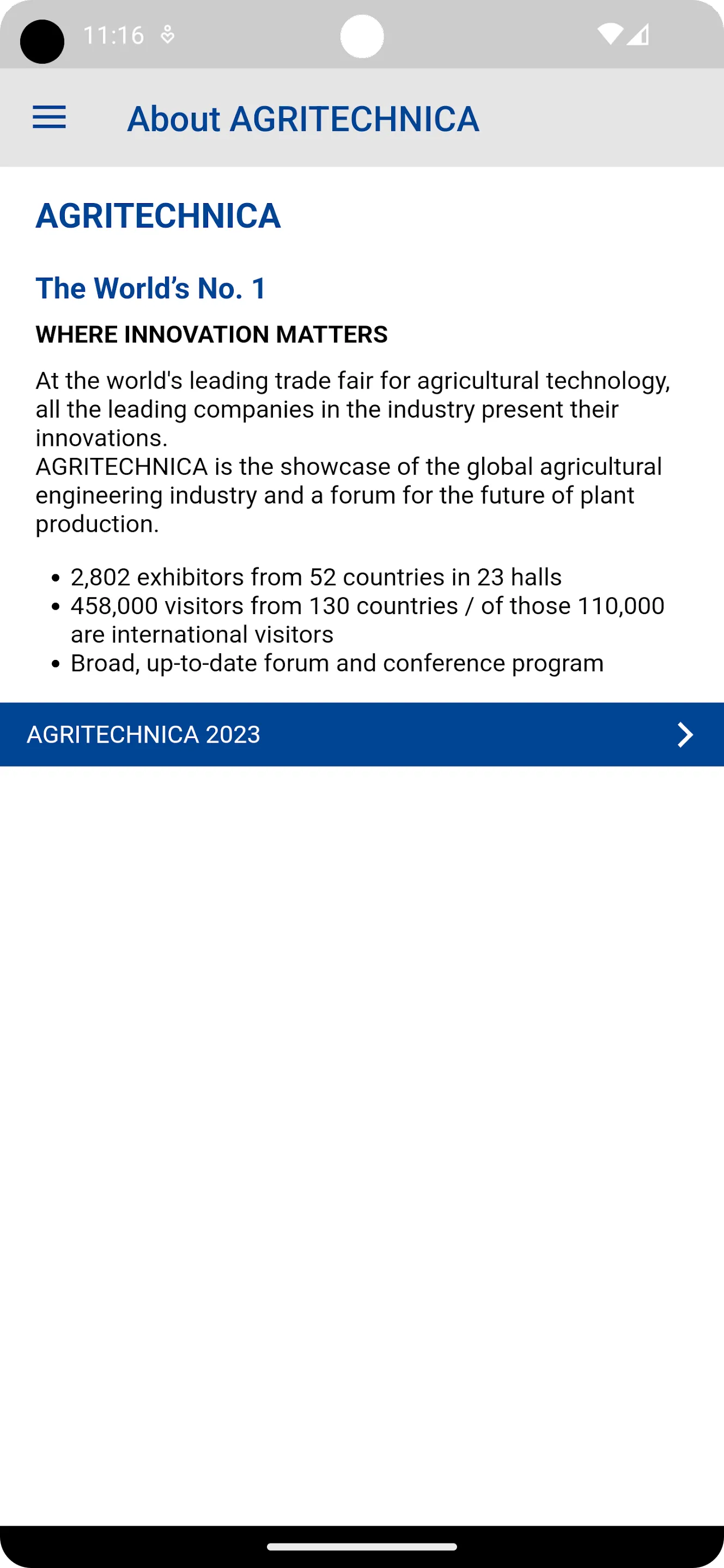 AGRITECHNICA | Indus Appstore | Screenshot