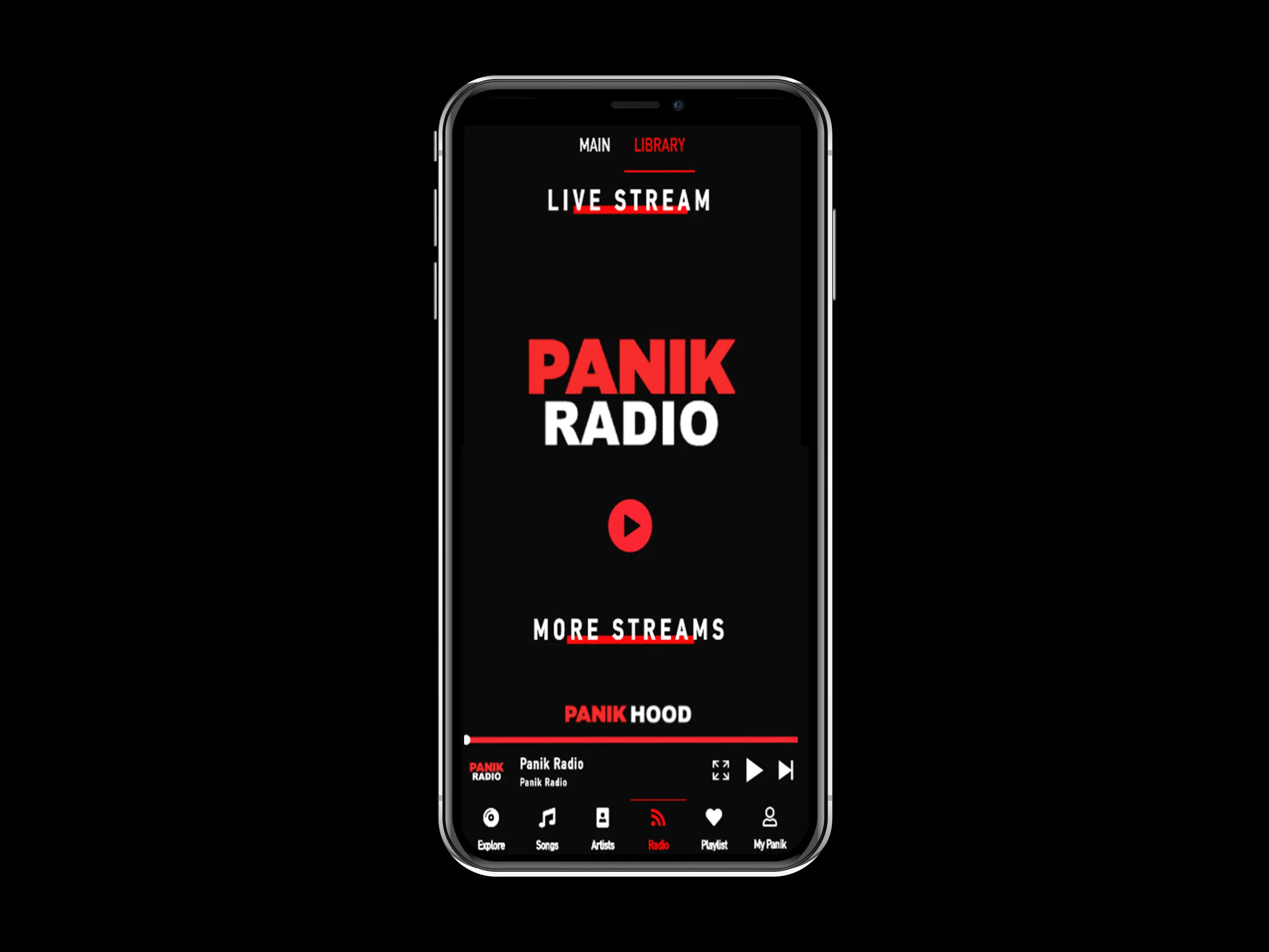 Panik Music App | Indus Appstore | Screenshot