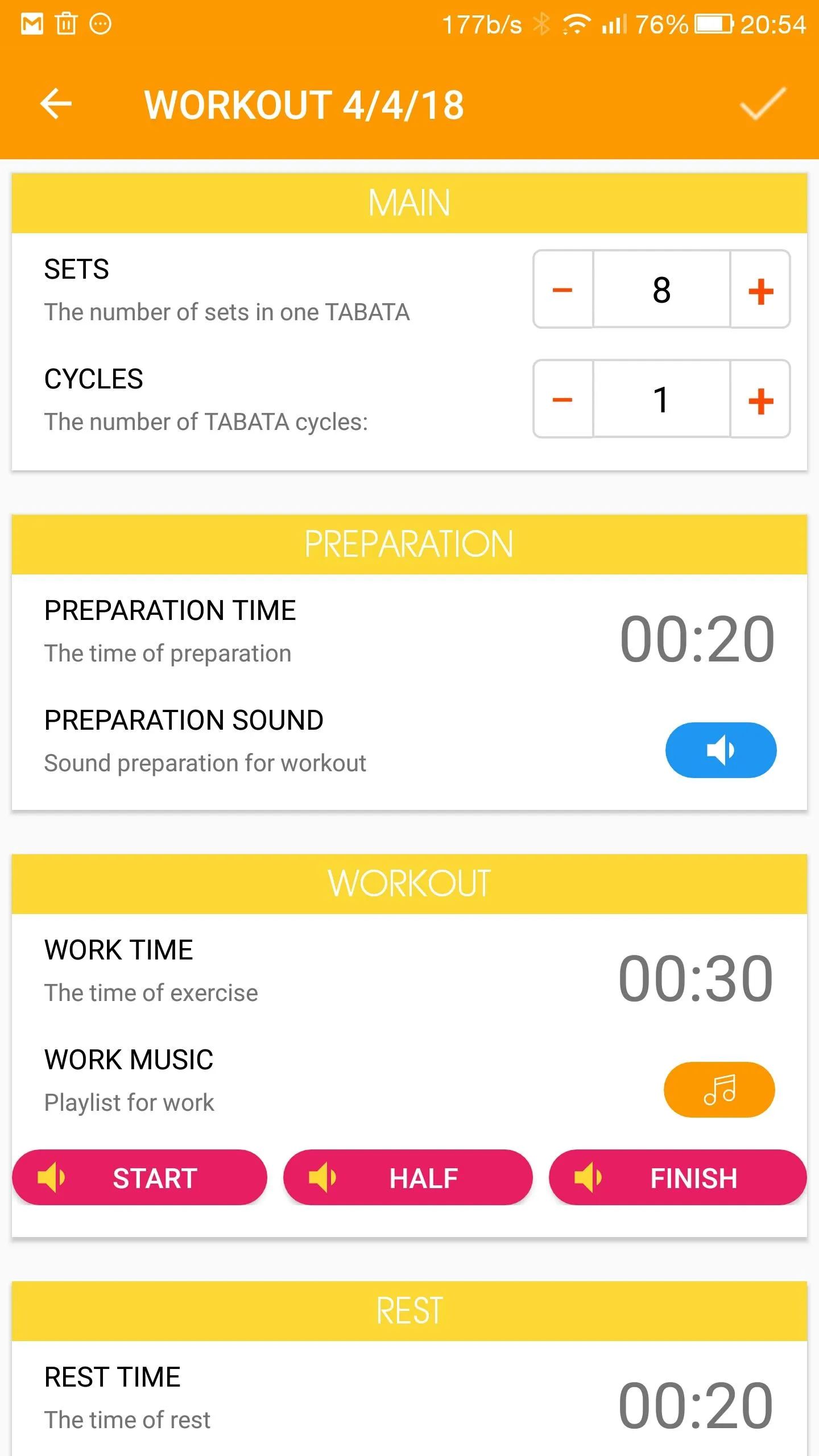 Tabata timer with music | Indus Appstore | Screenshot