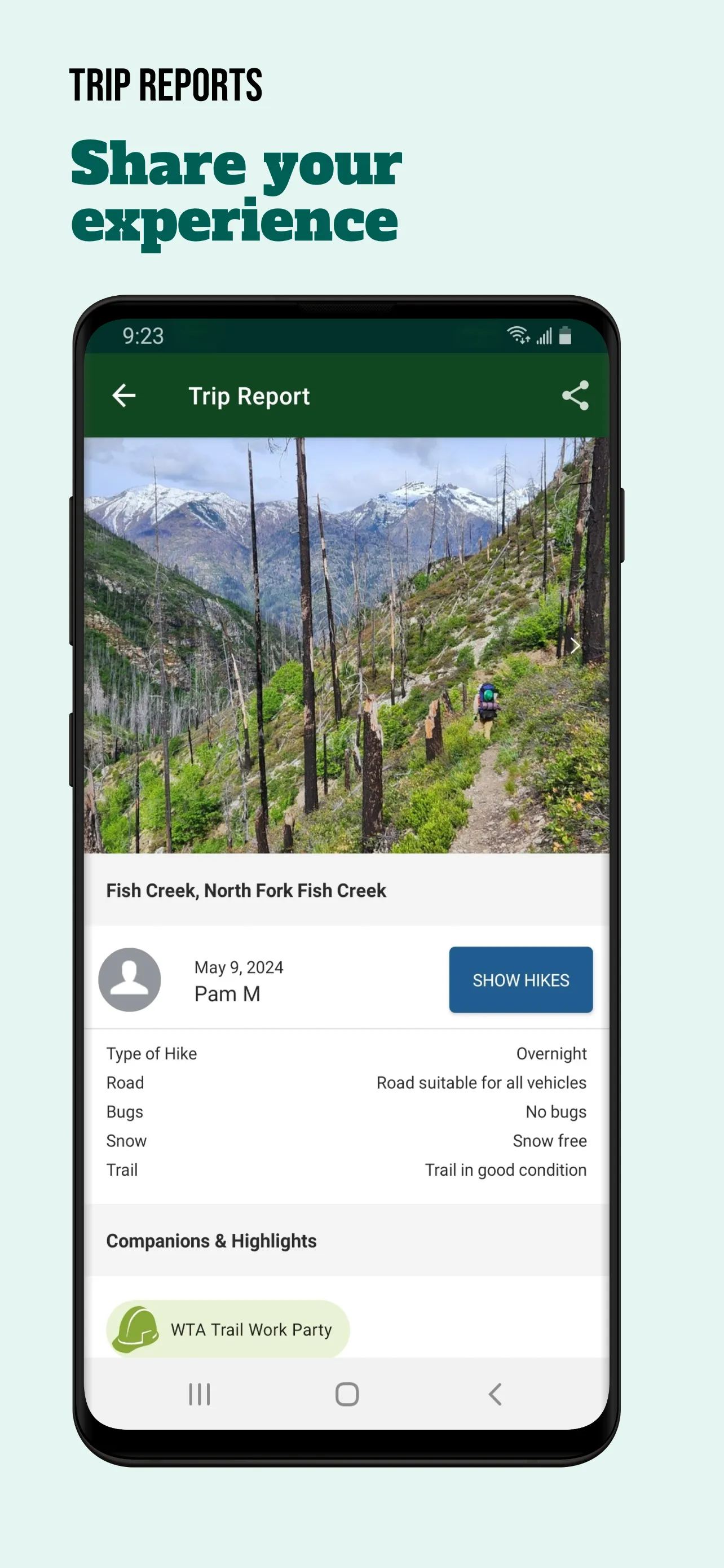 WTA Trailblazer: Go Hiking | Indus Appstore | Screenshot