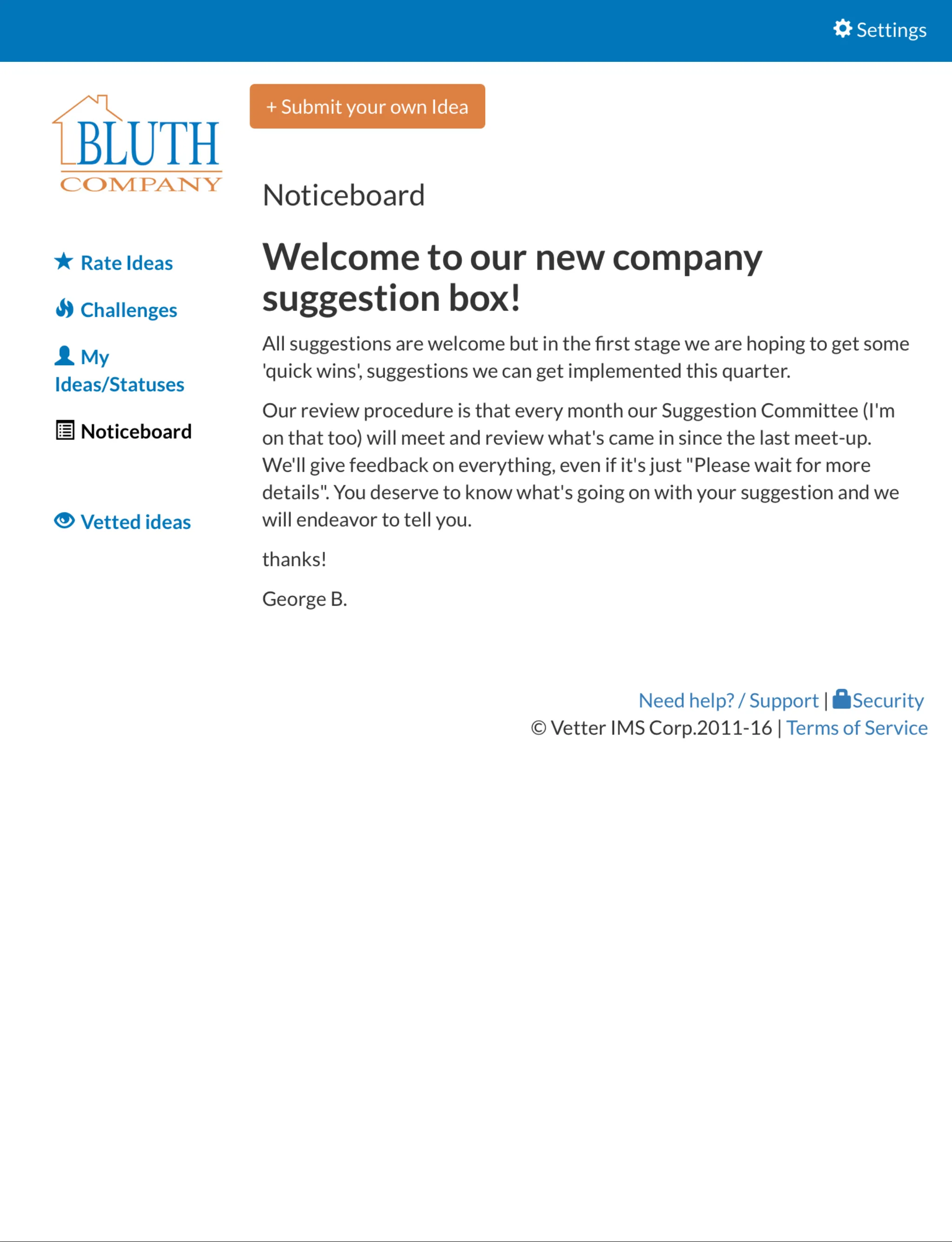 Vetter Employee Suggestion Box | Indus Appstore | Screenshot