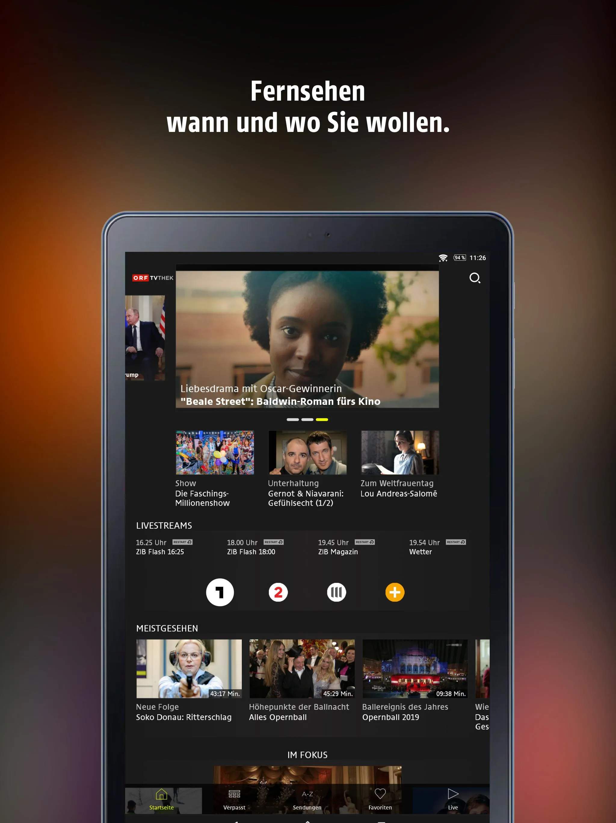 ORF TVthek: Video on demand | Indus Appstore | Screenshot