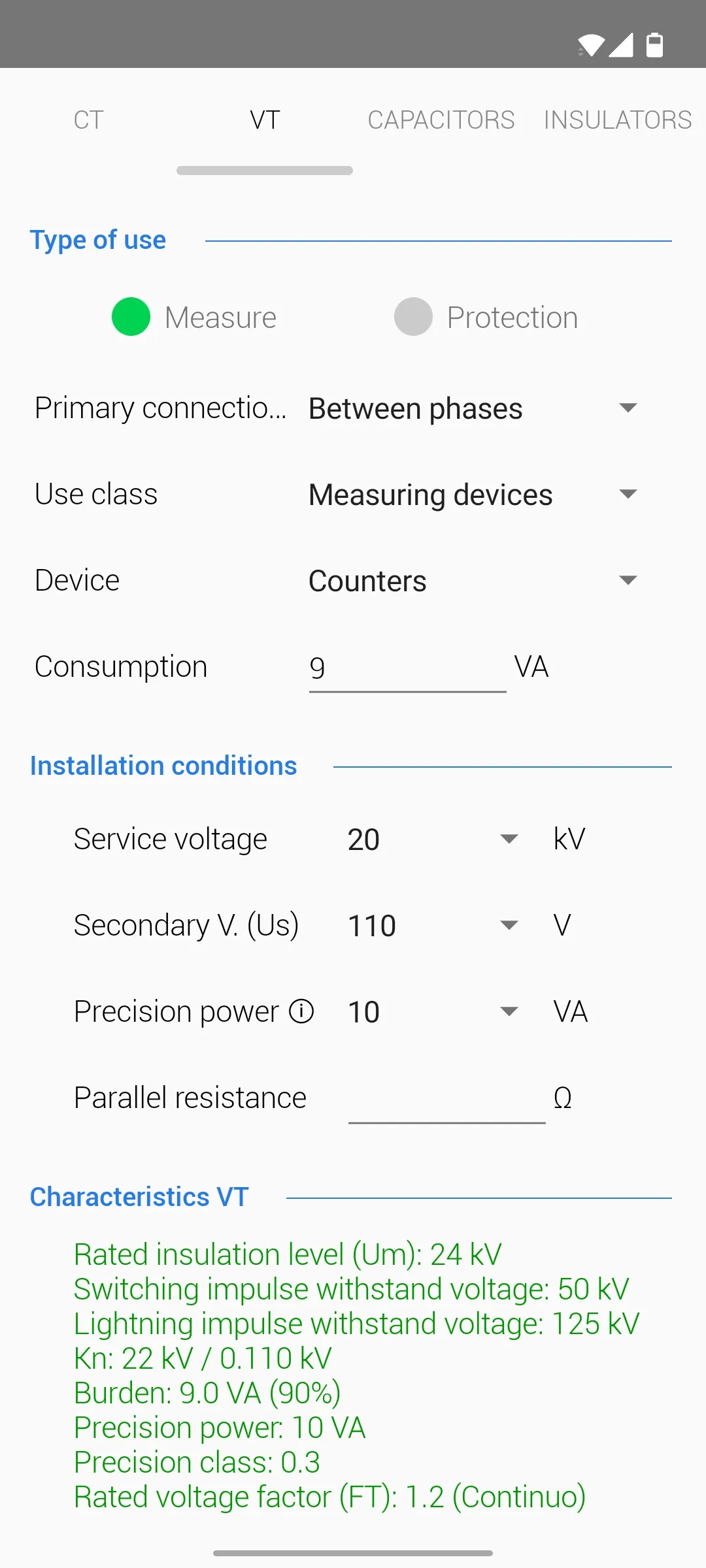 Medium Voltage Calculations | Indus Appstore | Screenshot