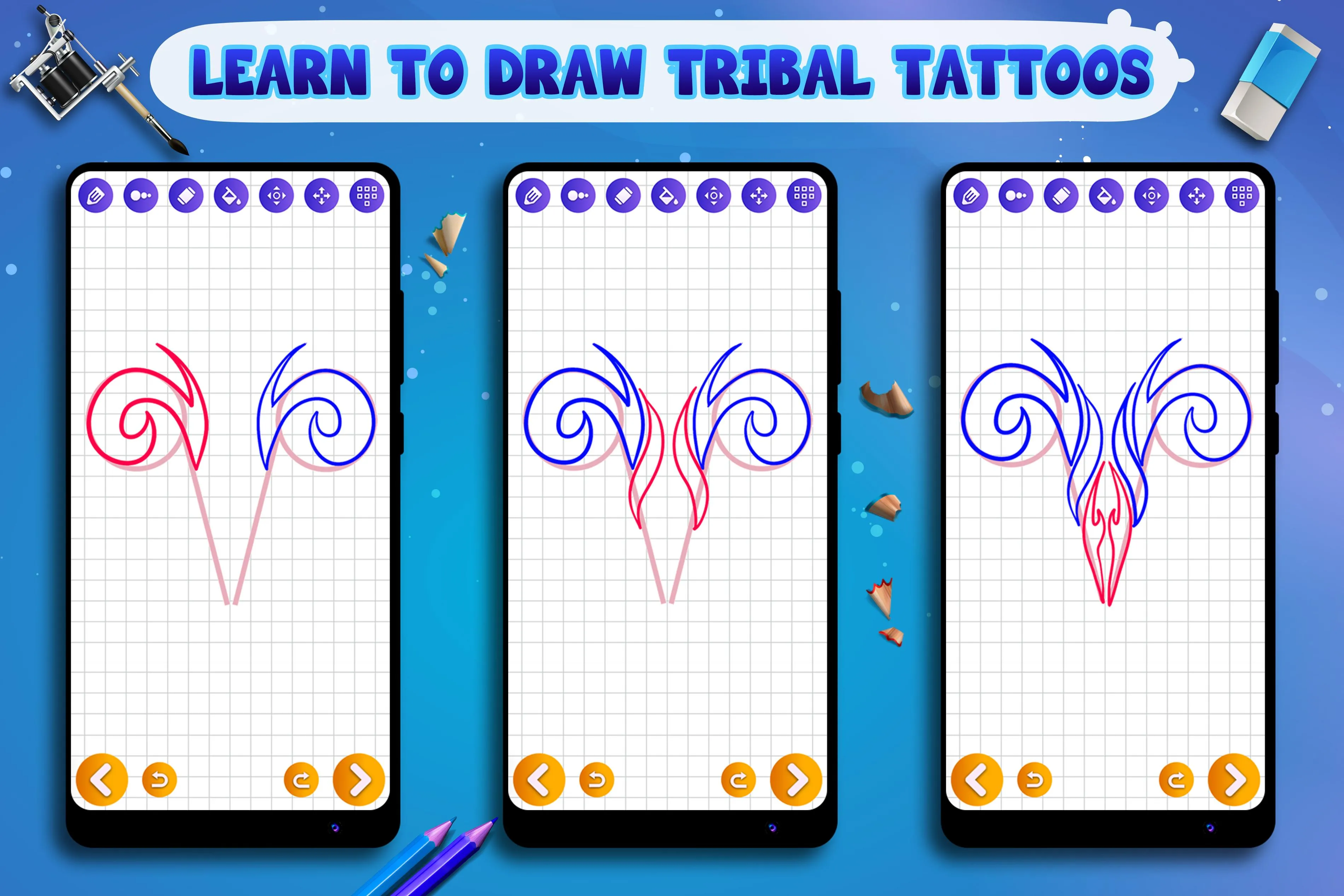 Learn to Draw Tribal Tattoos | Indus Appstore | Screenshot