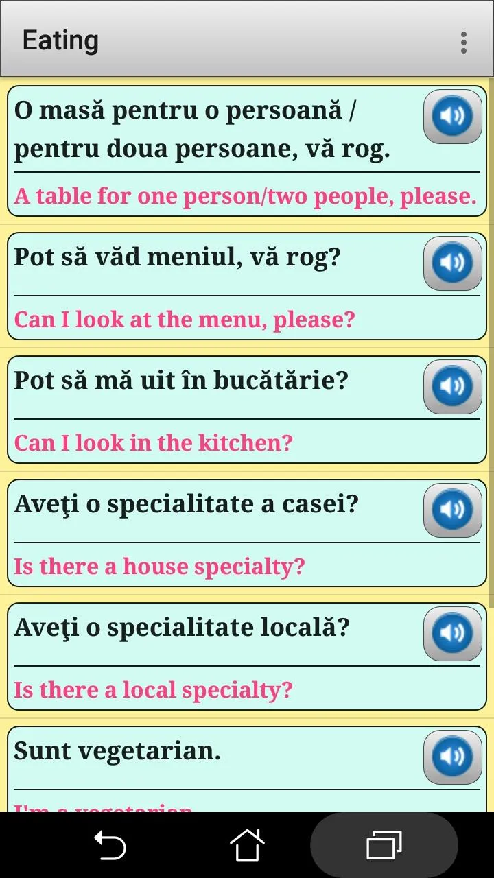 Romanian phrasebook and phrase | Indus Appstore | Screenshot