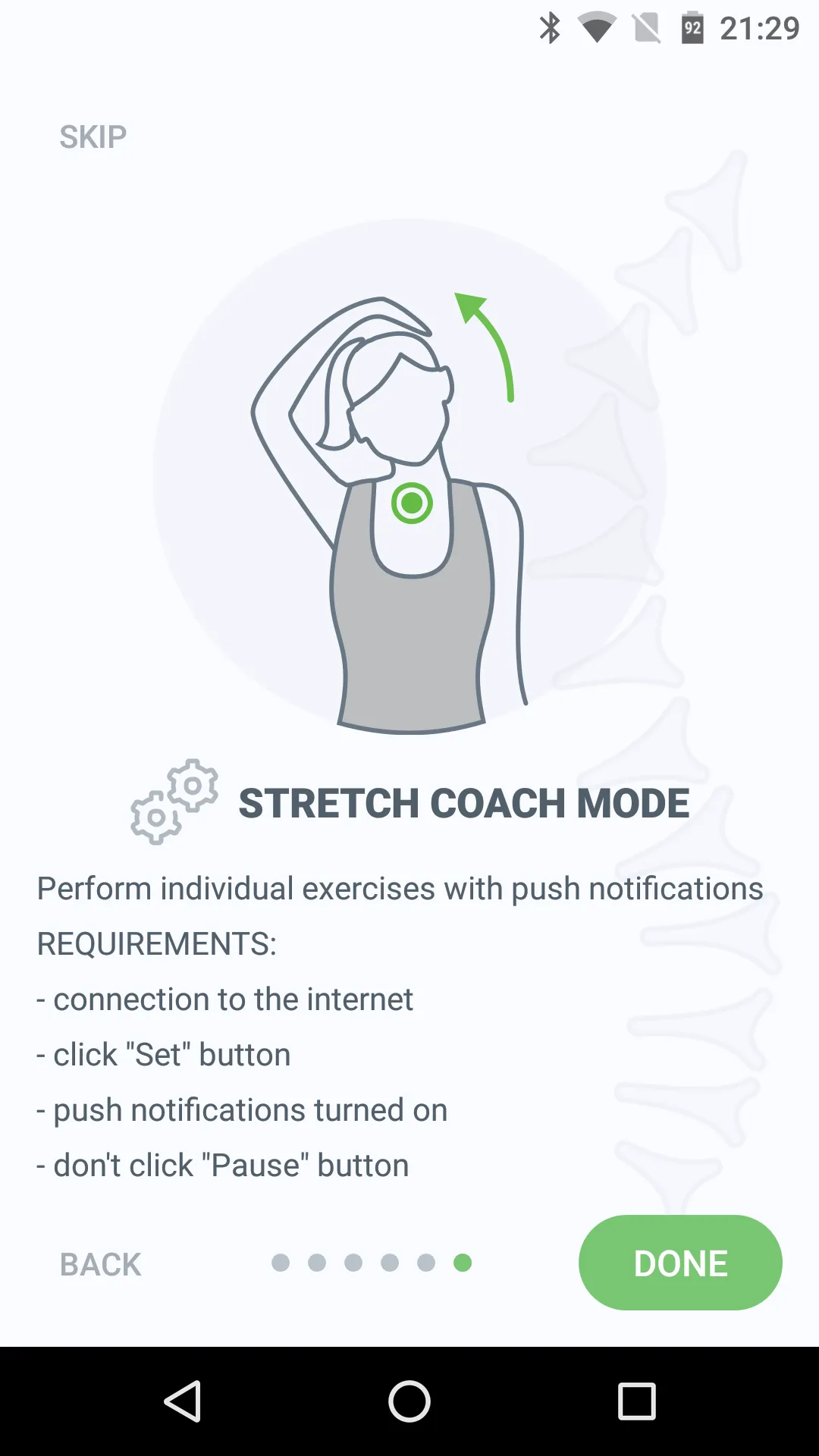 Smart posture corrector iBACK | Indus Appstore | Screenshot