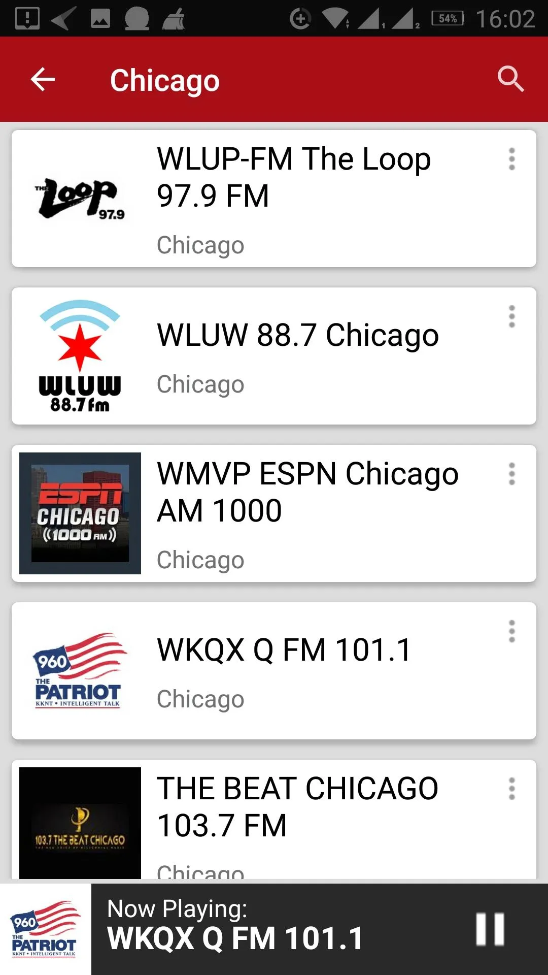 Chicago Radio Stations | Indus Appstore | Screenshot