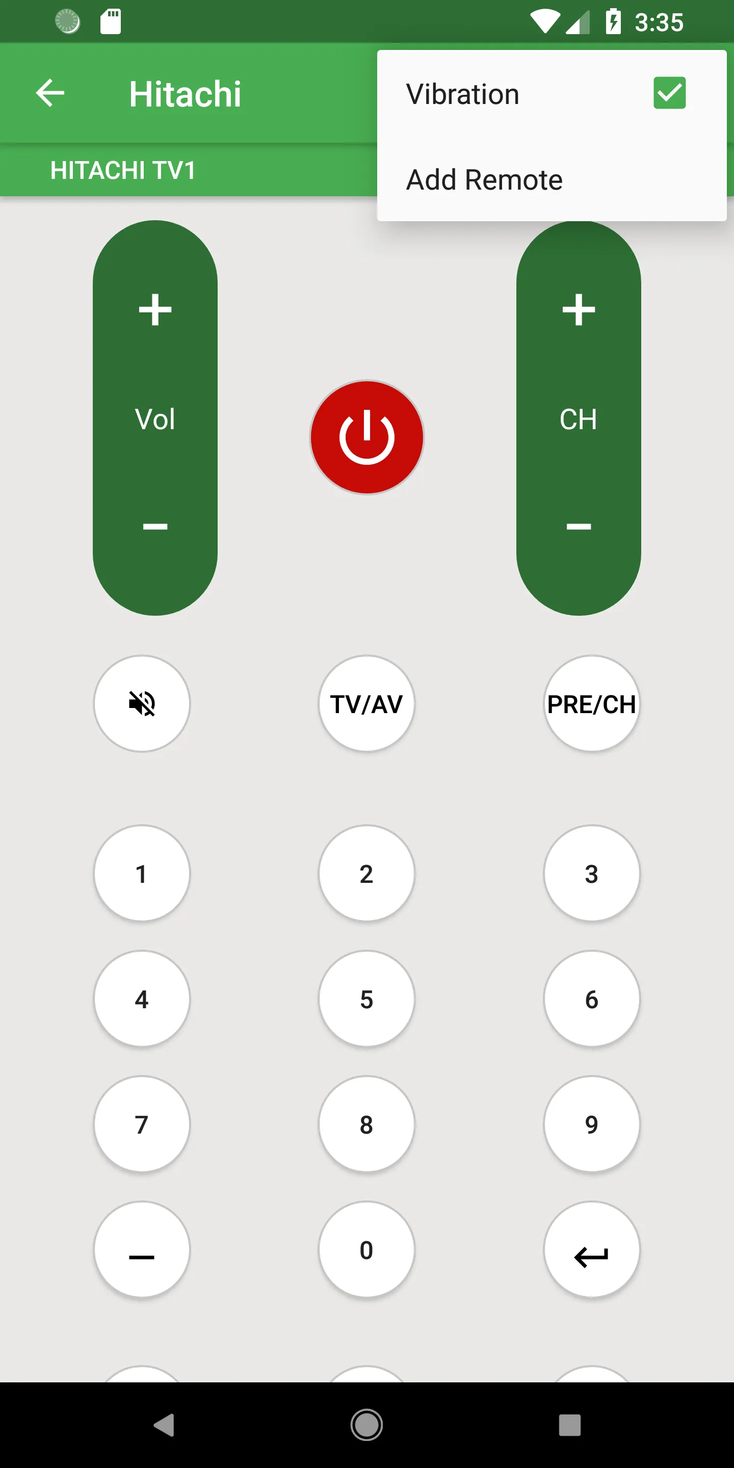 Hitachi Remote Control | Indus Appstore | Screenshot