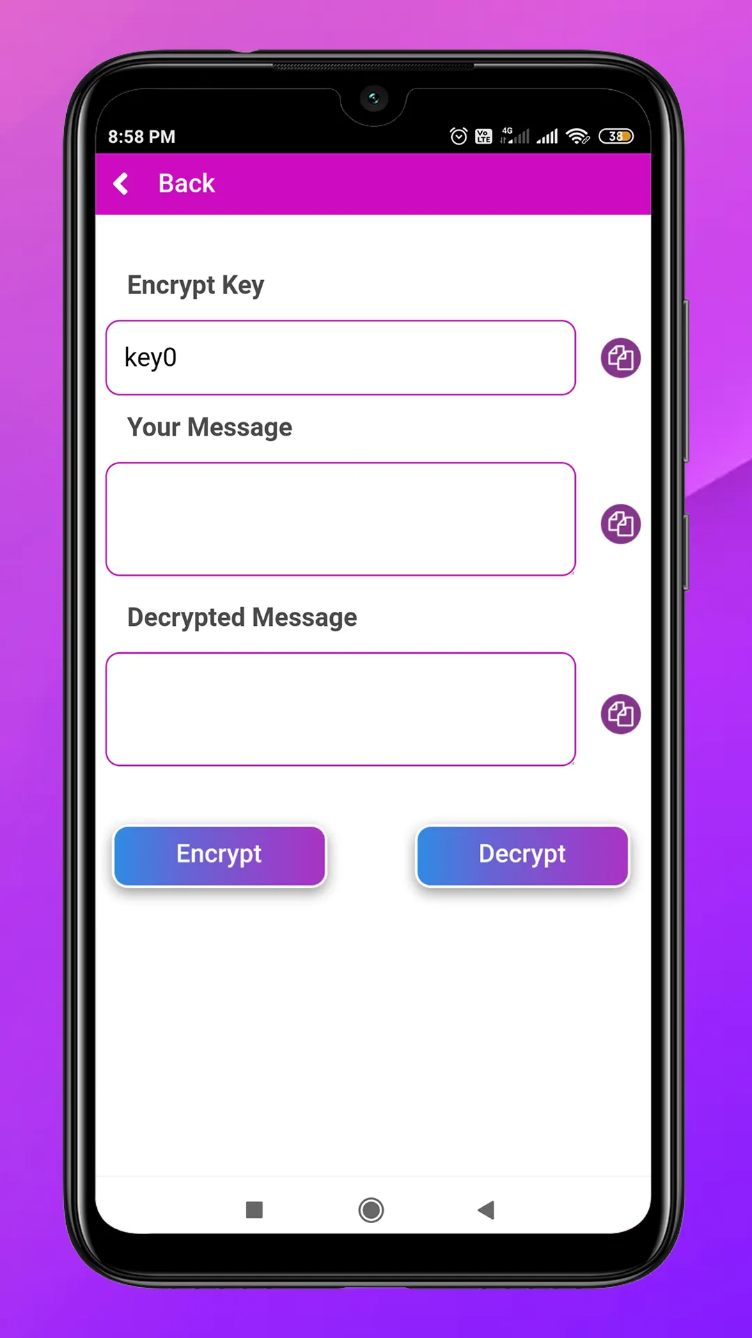 ASCII message encrypter | Indus Appstore | Screenshot