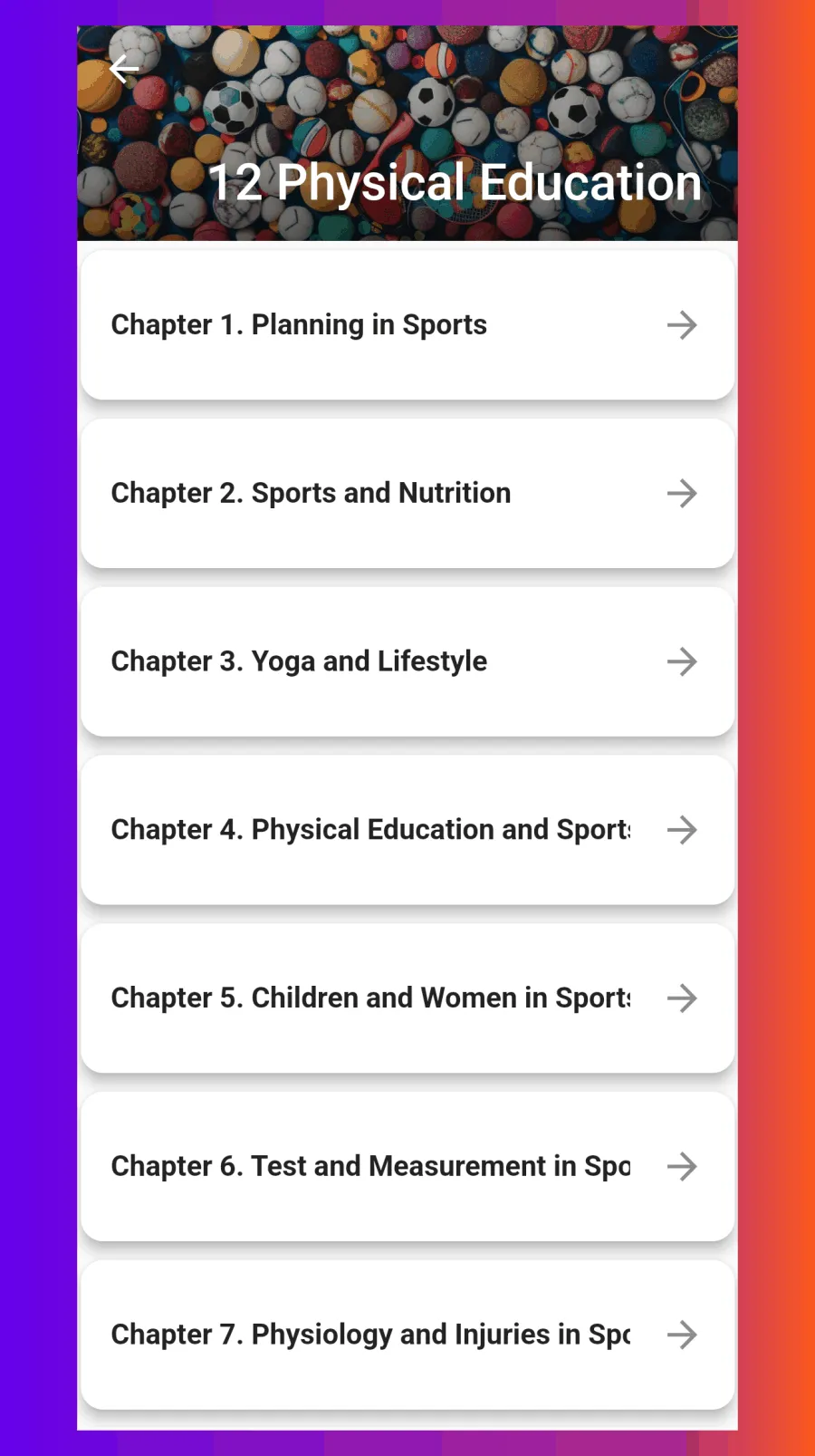 Class 12 Physical Education | Indus Appstore | Screenshot