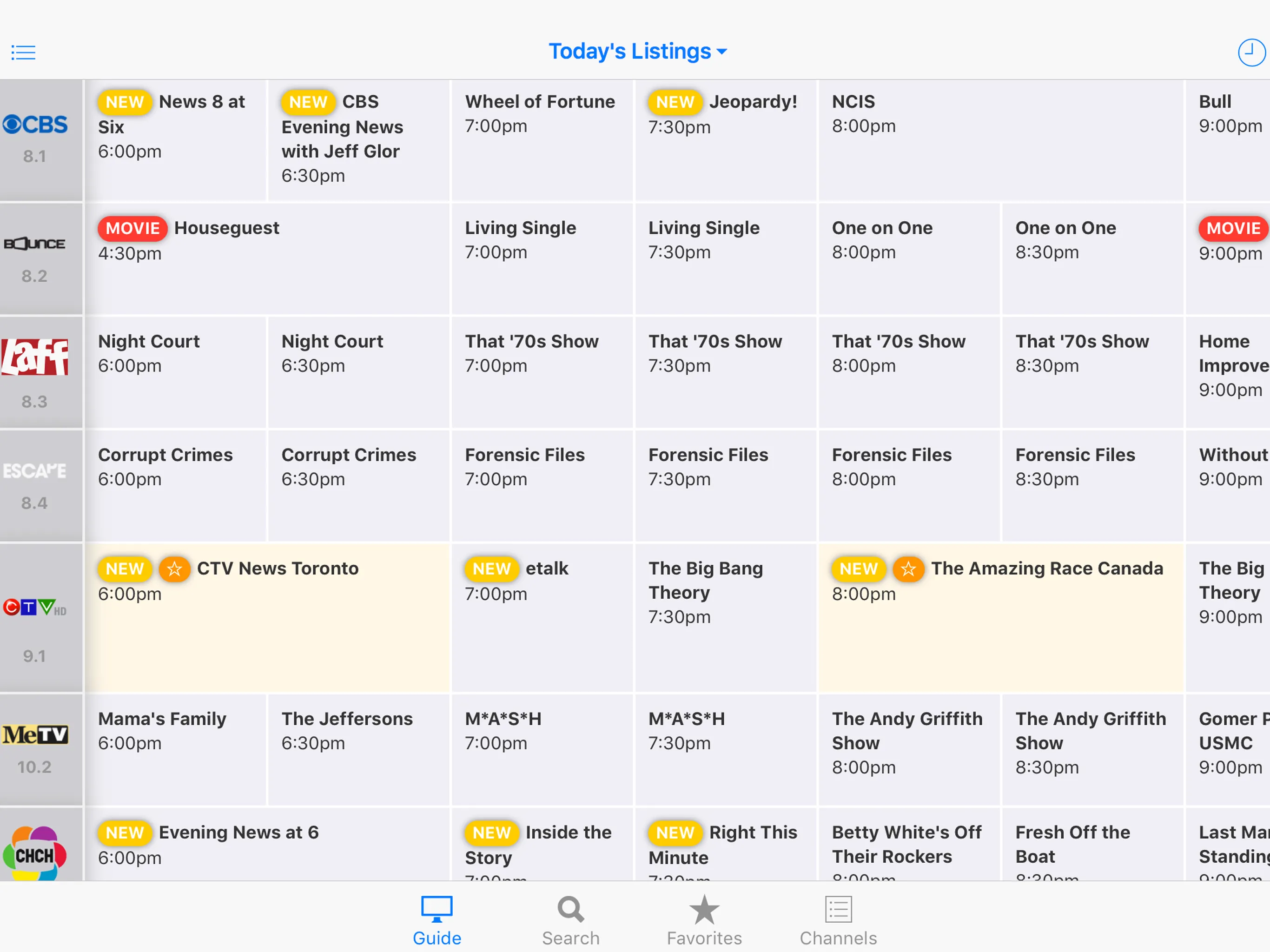 TV Listings Guide Canada | Indus Appstore | Screenshot