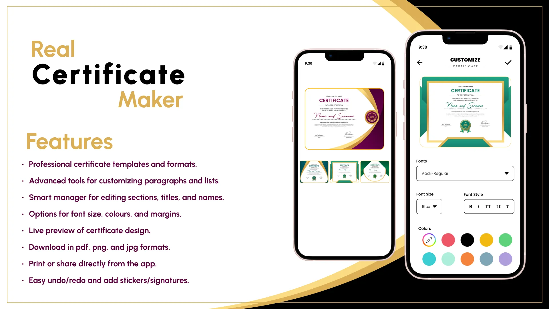 Real Certificate Maker | Indus Appstore | Screenshot