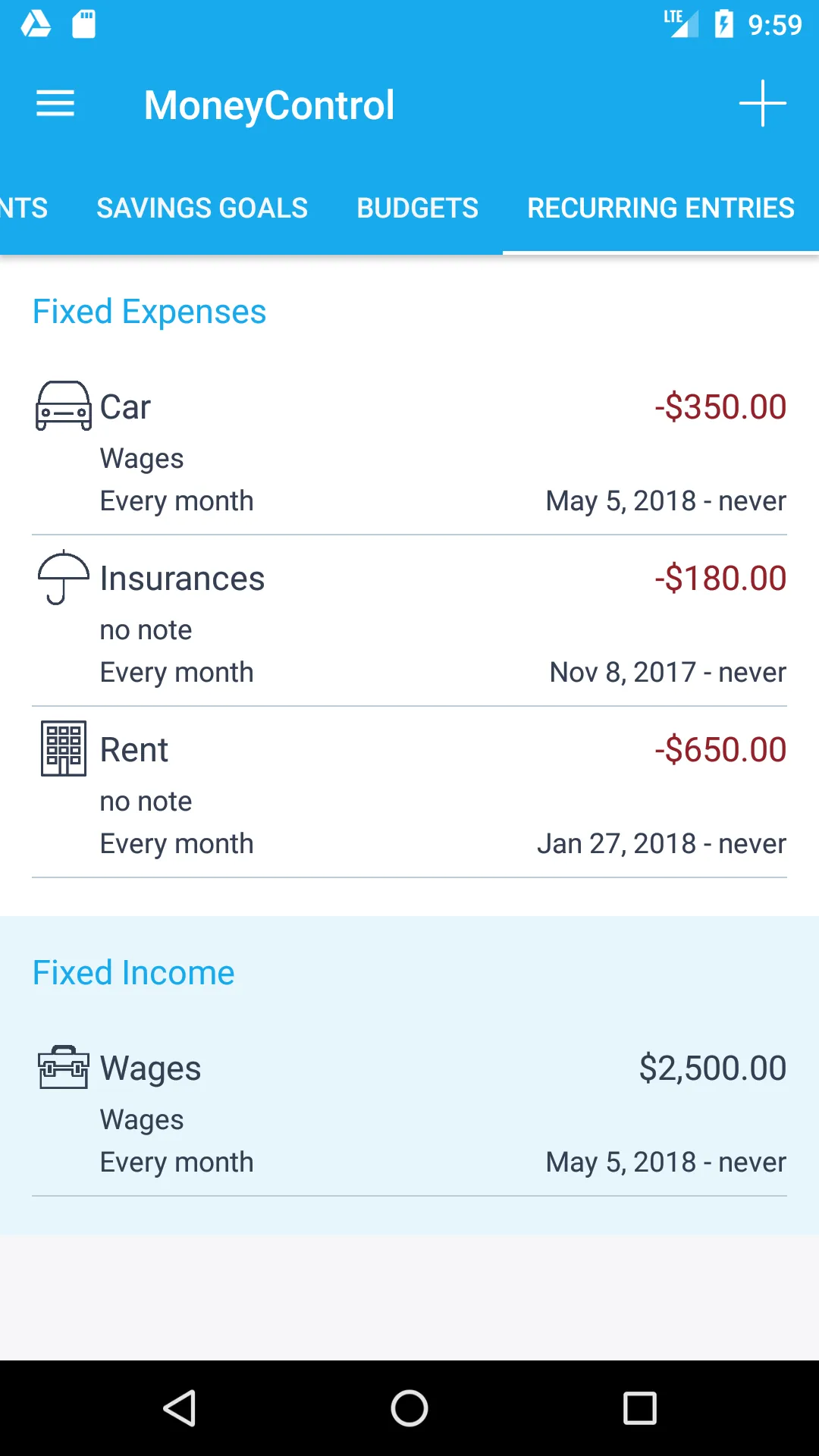 MoneyControl Expense Tracking | Indus Appstore | Screenshot