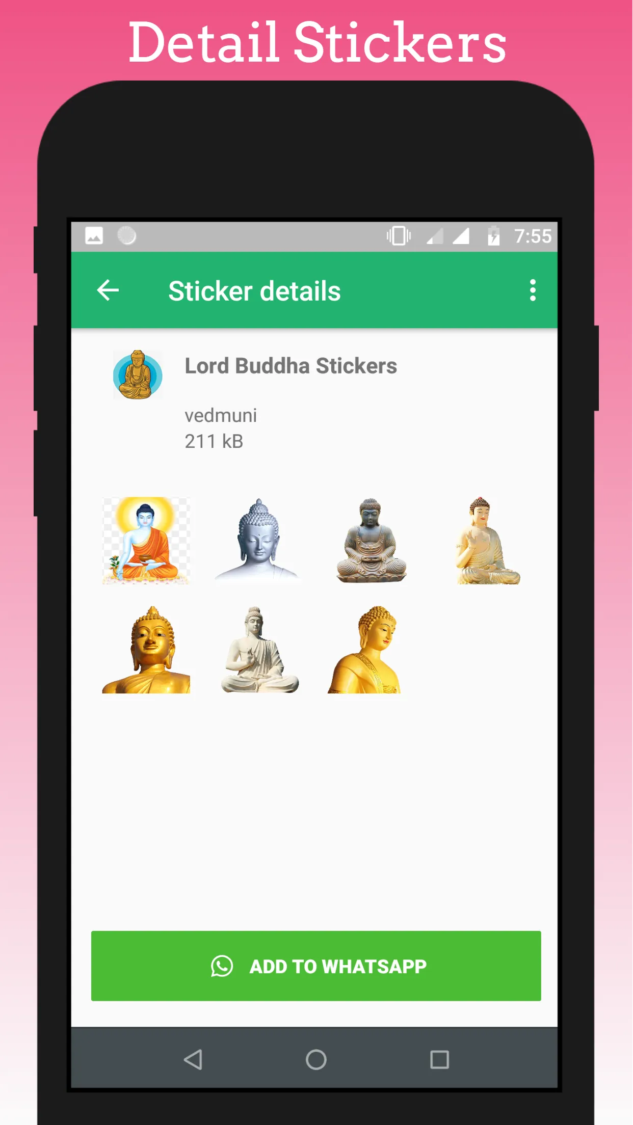 Lord Buddha Stickers for WA | Indus Appstore | Screenshot