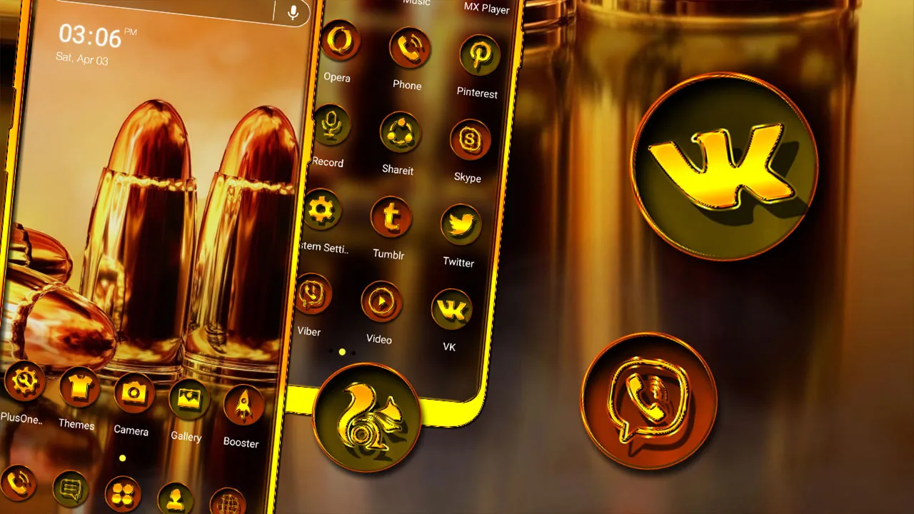 Golden Bullets Theme | Indus Appstore | Screenshot