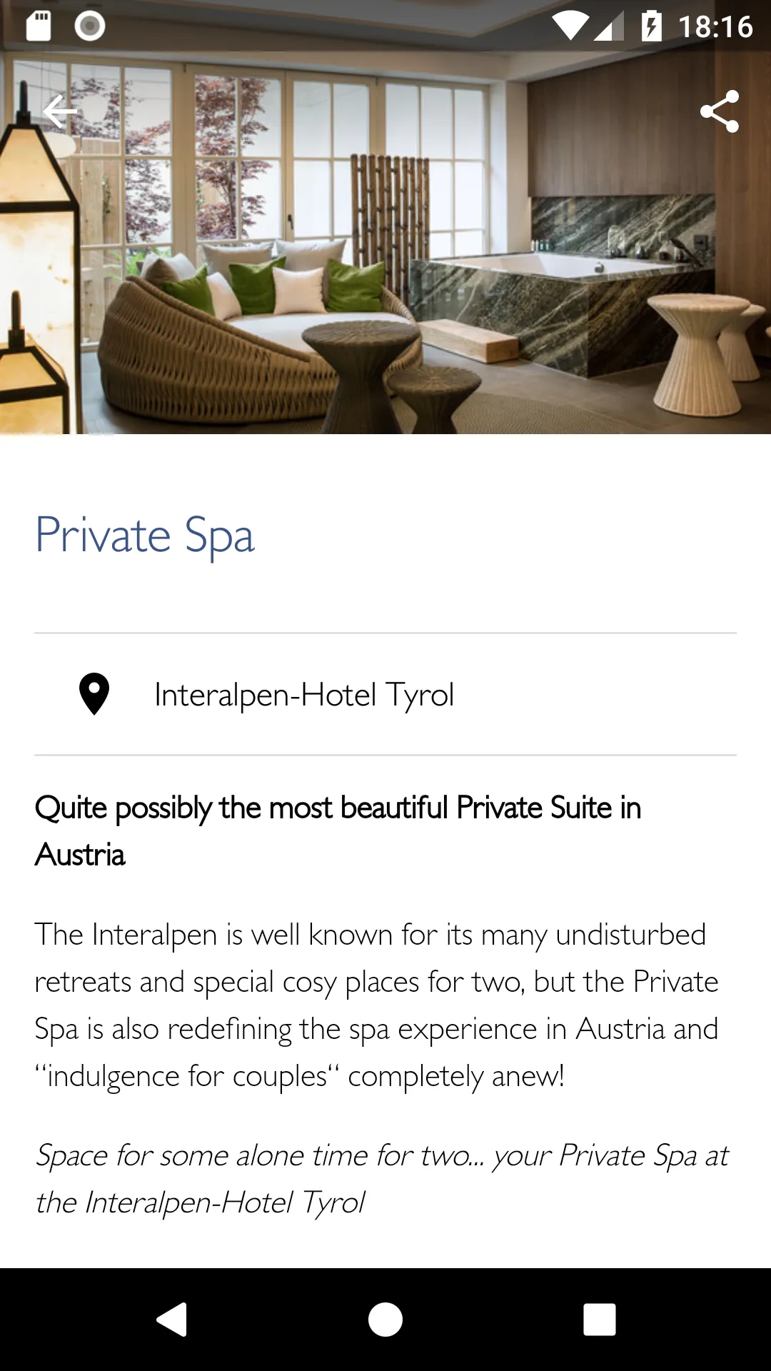 Interalpen-Hotel Tyrol | Indus Appstore | Screenshot