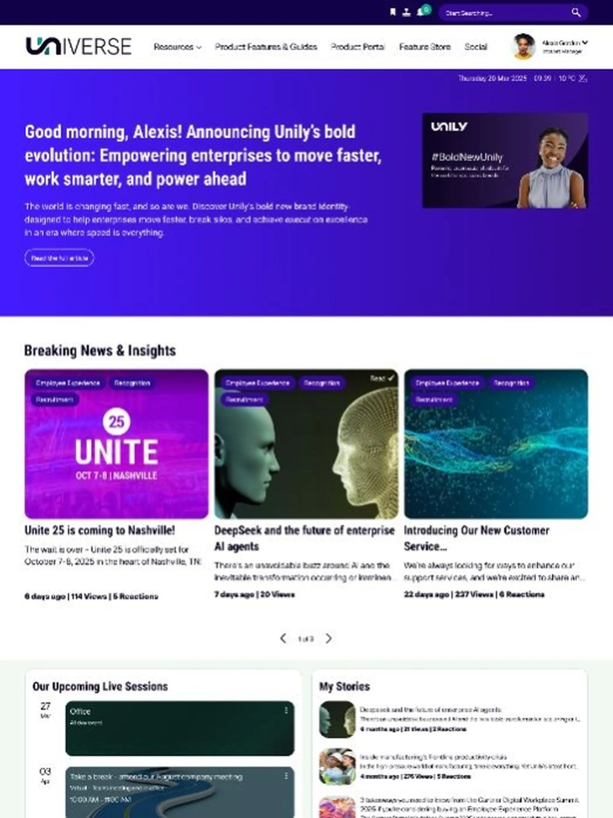 Universe by Unily | Indus Appstore | Screenshot