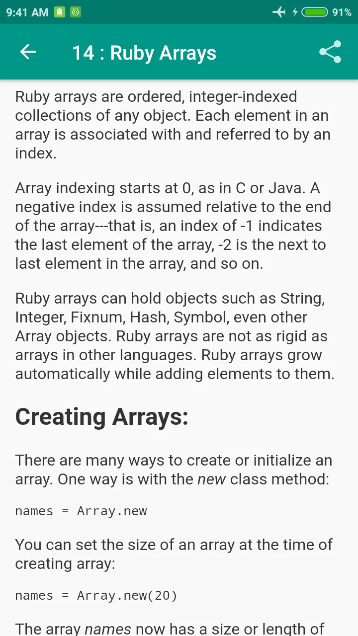 Ruby Tutorial | Indus Appstore | Screenshot