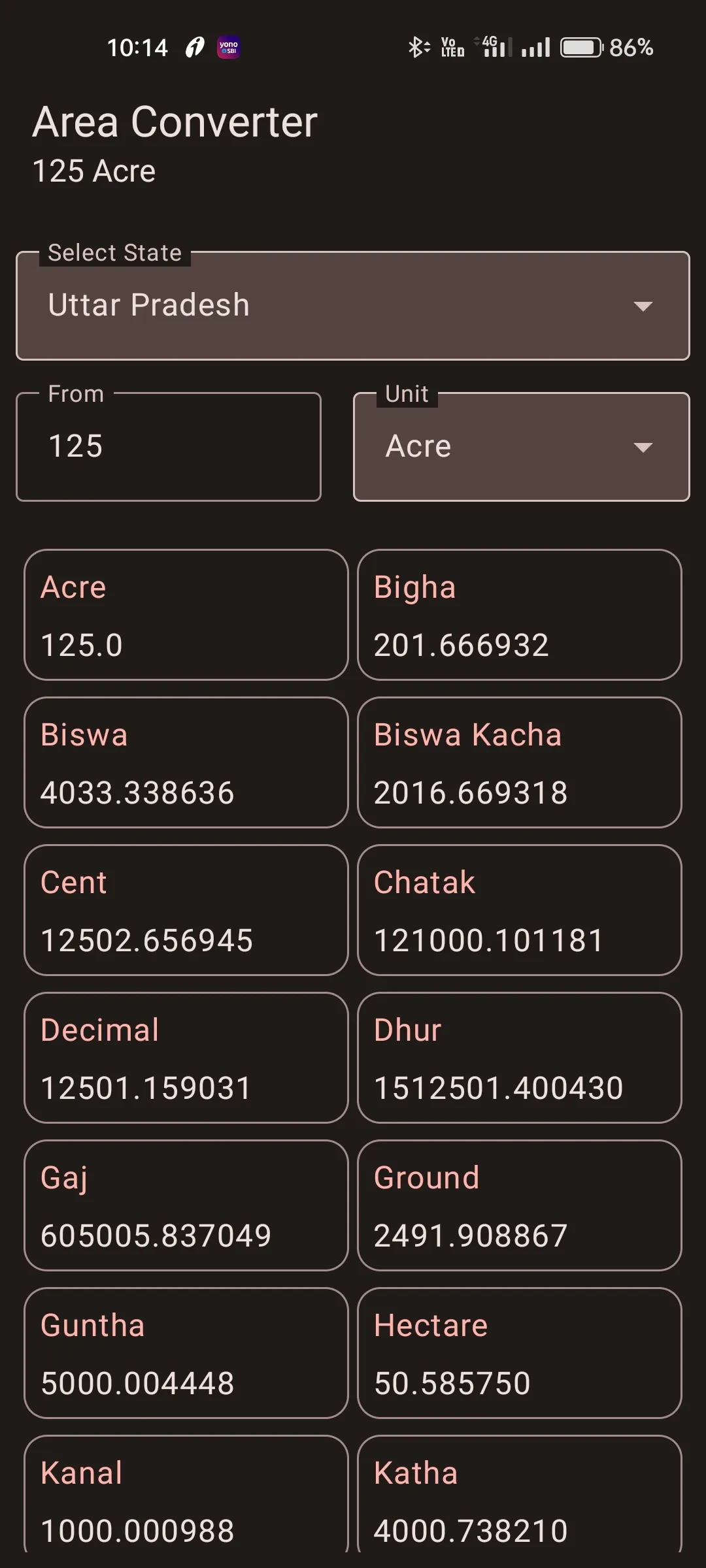 Area Converter State Wise | Indus Appstore | Screenshot