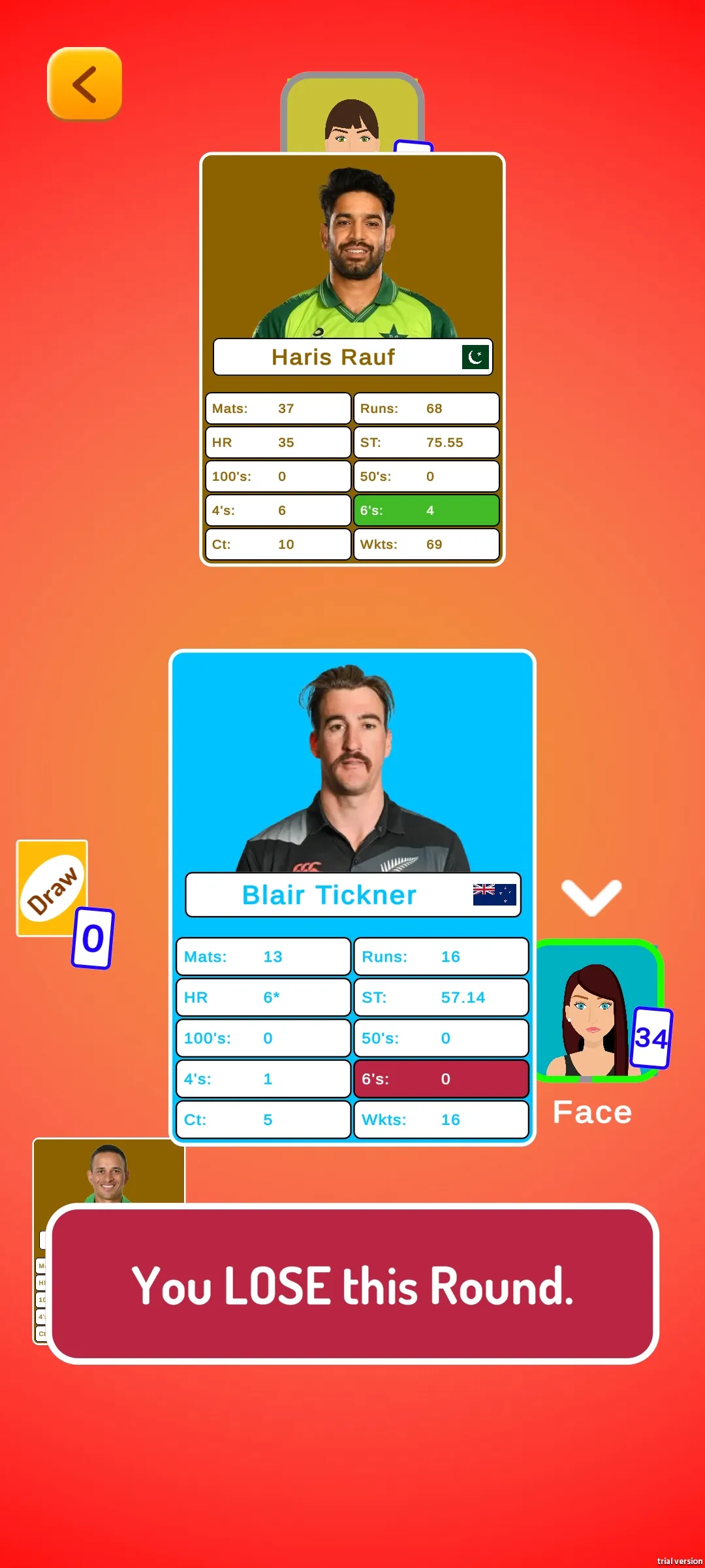 Cricket Trump Cards | Indus Appstore | Screenshot