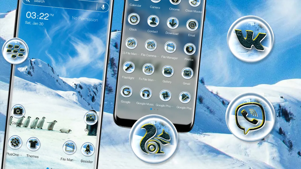 Ice Penguin Launcher Theme | Indus Appstore | Screenshot