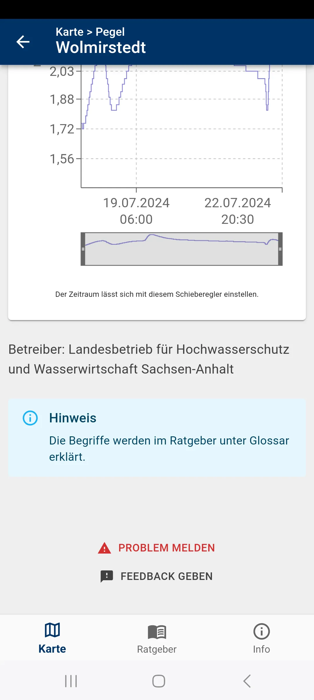 HochwassergefahrST | Indus Appstore | Screenshot