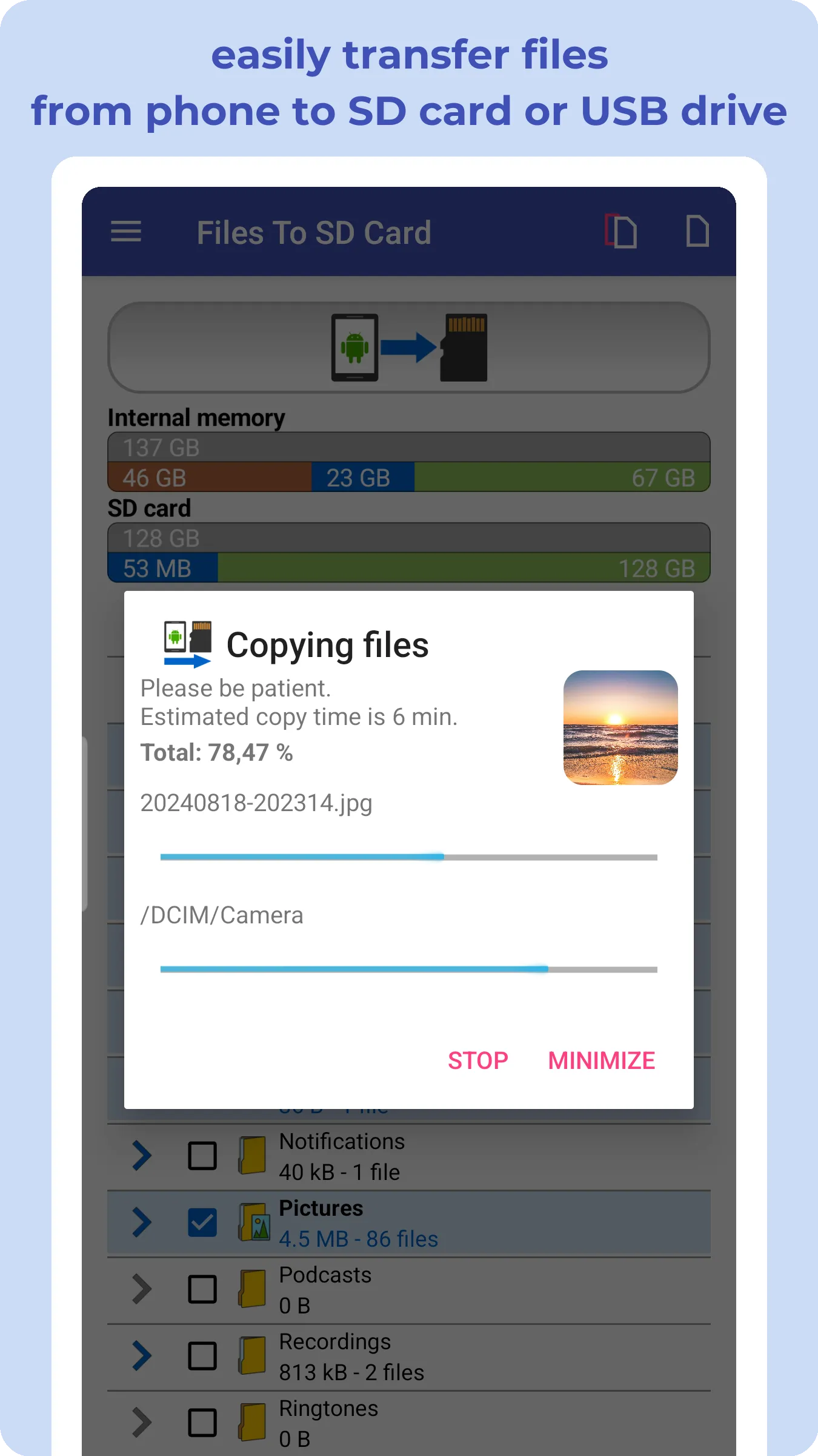 Files To SD Card or USB Drive | Indus Appstore | Screenshot