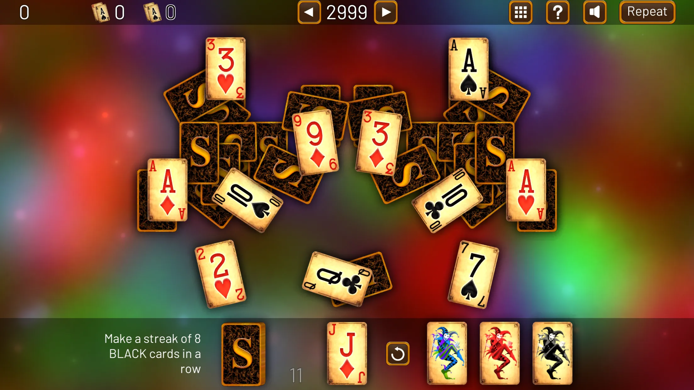 3000 TriPeaks Solitaire Games | Indus Appstore | Screenshot