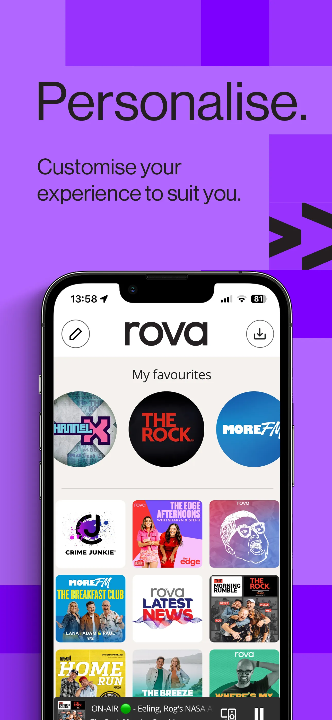 rova – radio, music, podcasts | Indus Appstore | Screenshot