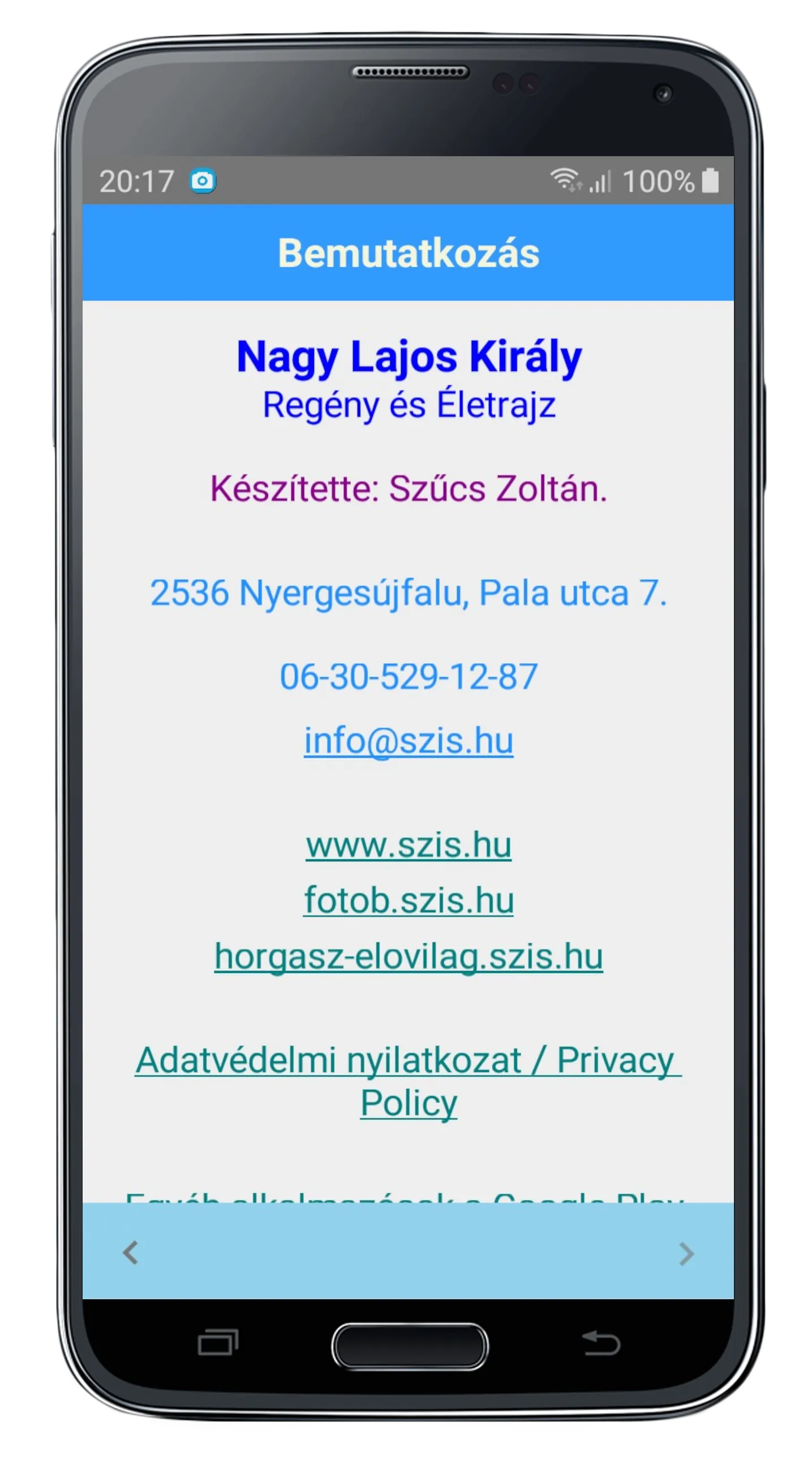 Nagy Lajos Király | Indus Appstore | Screenshot