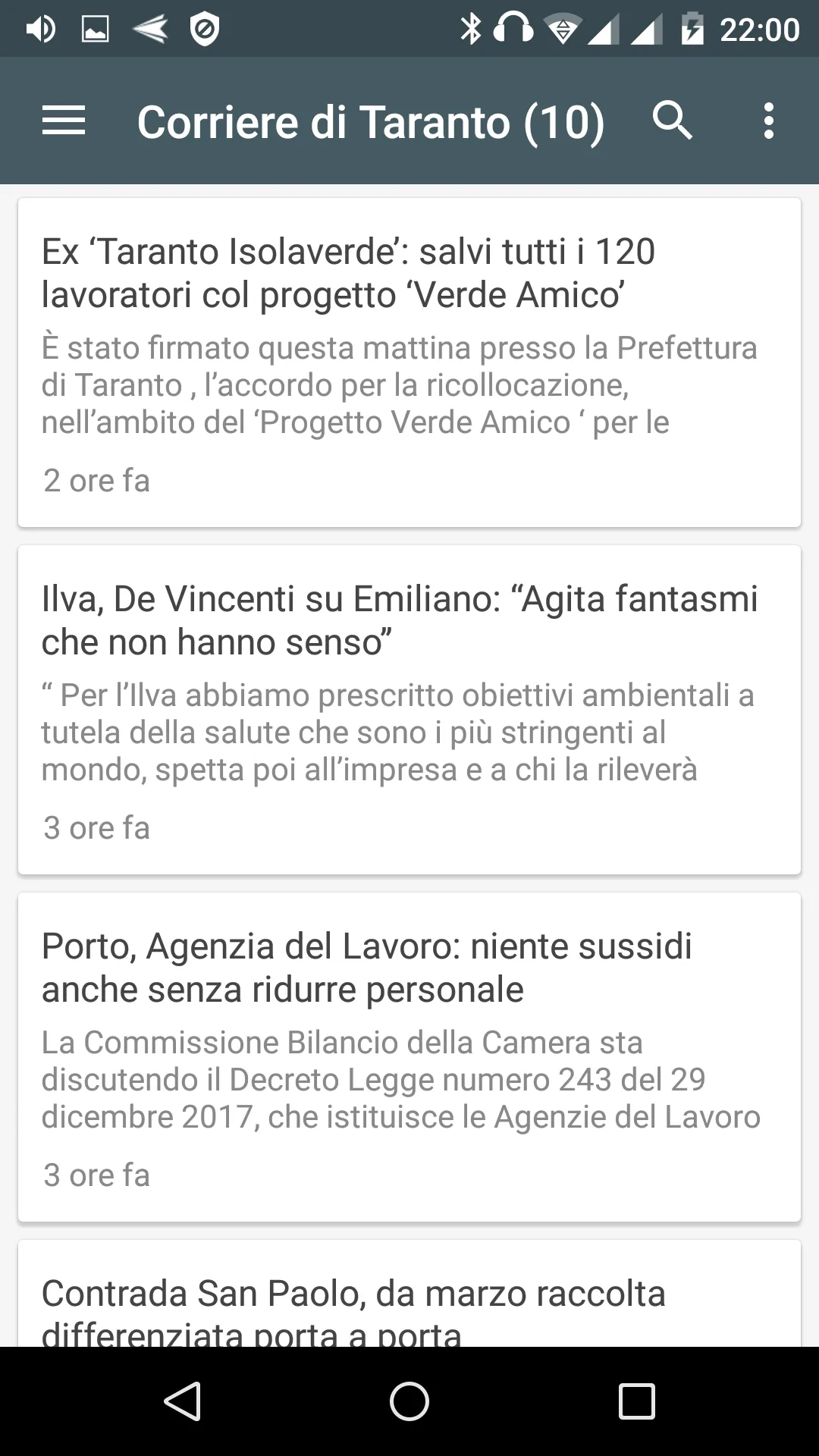 Taranto notizie locali | Indus Appstore | Screenshot